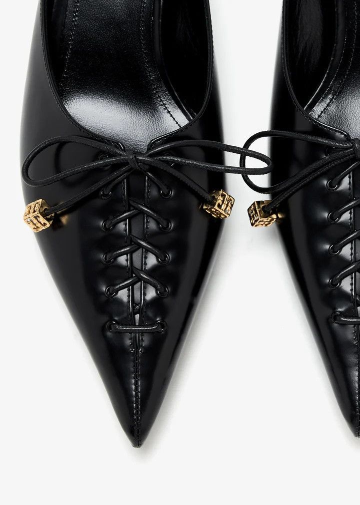 Givenchy o1n1vont0326 Lace-Up Slingback Pumps in Black Size US 6.5 / IT 36.5 - 4 Thumbnail