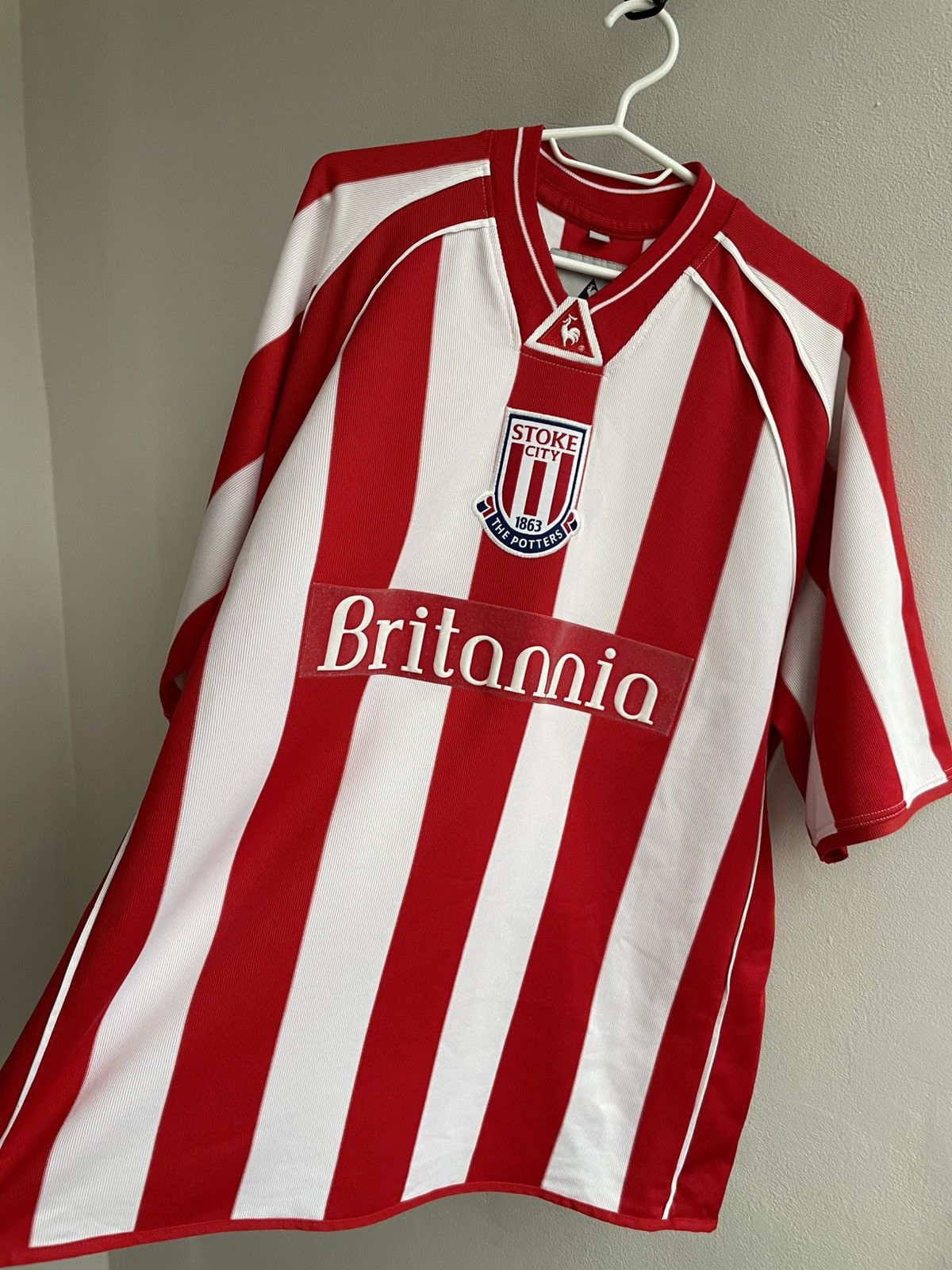Le Coq Sportif Stoke City 2001 2002 2003 Home Football Soccer Jersey Shirt Size US XL / EU 56 / 4 - 5 Thumbnail