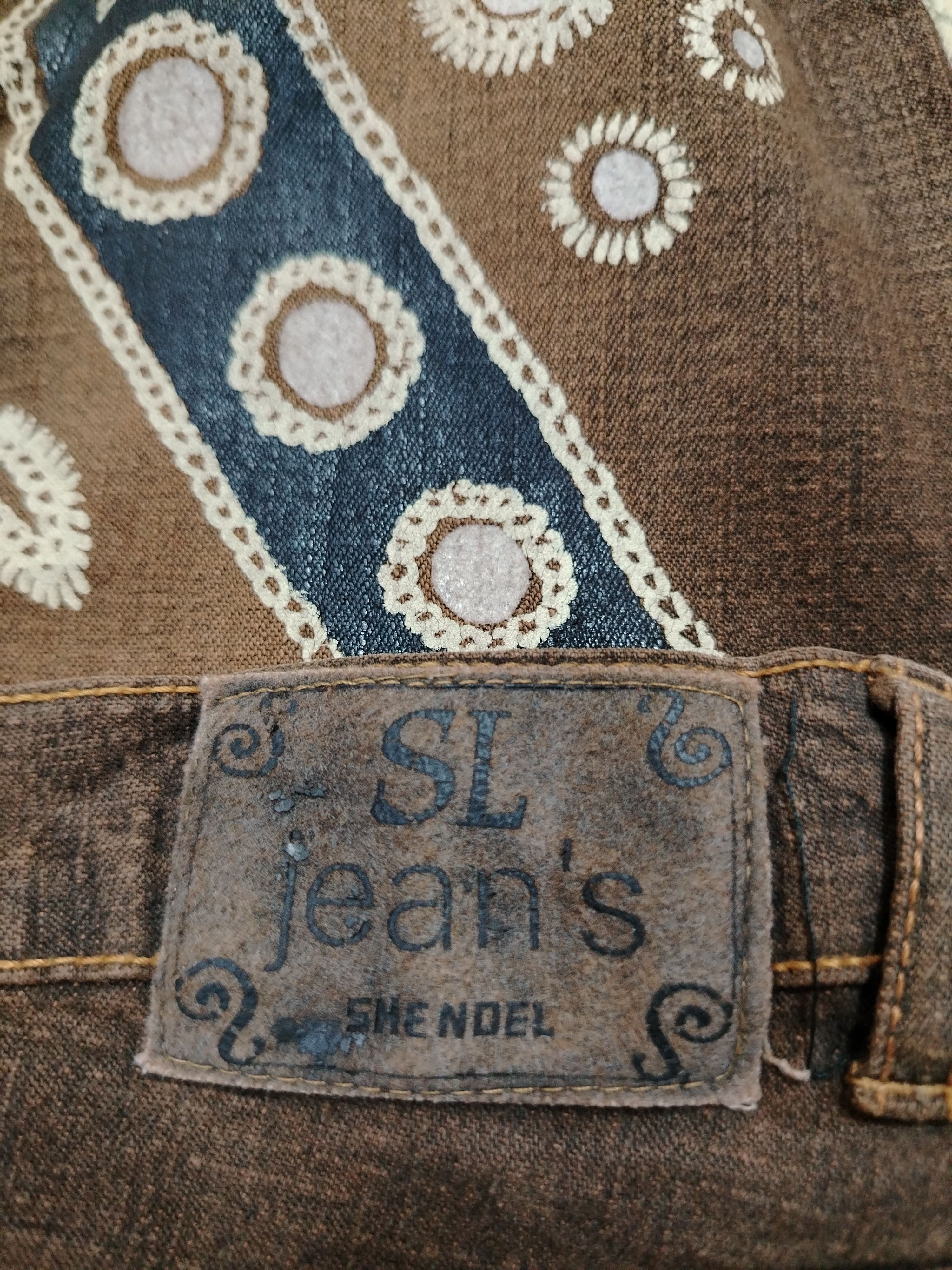 Vintage Vintage hand painted Boho style flare SL Shendel Size 29" - 4 Thumbnail