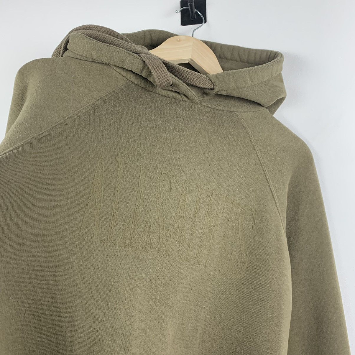 Allsaints Allsaints Big Logo Hoodie Khaki Green Designer Luxury Size XS / US 0-2 / IT 36-38 - 9 Thumbnail