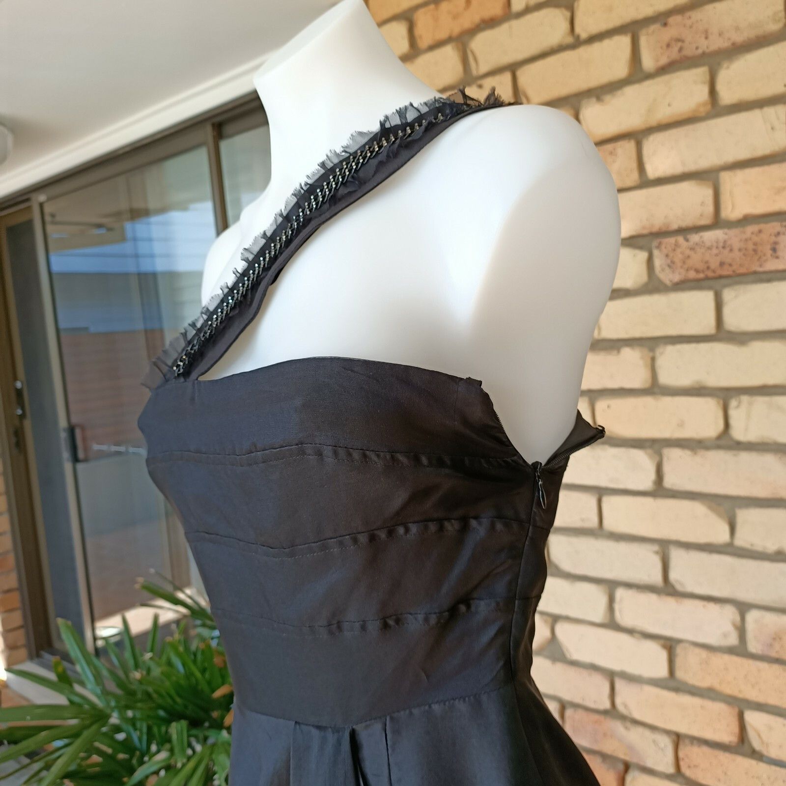Designer × Rachel Gilbert Rachel Gilbert Silk One Shoulder Mini Dress Embellished Size XS / US 0-2 / IT 36-38 - 5 Thumbnail