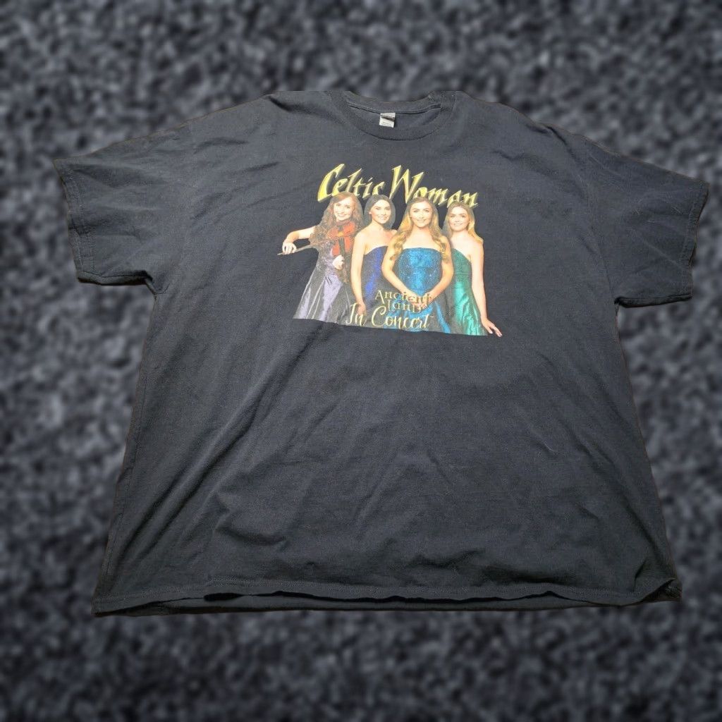 Gildan Mens 4XL CELTIC WOMAN Ancient Land EURO TOUR T-Shirt NEW AGE Contemporary Folk Size US XXL / EU 58 / 5 - 1 Thumbnail