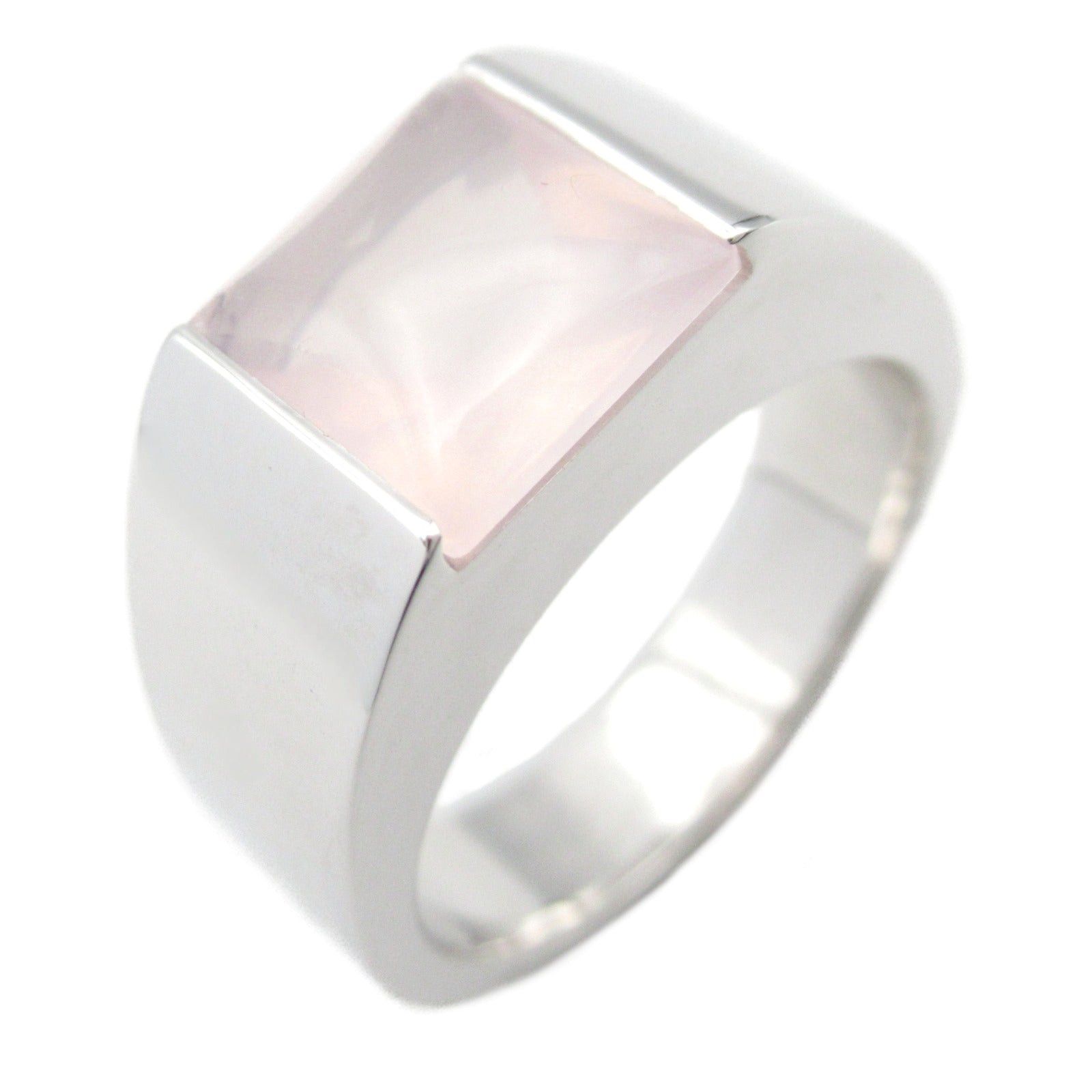 Cartier Cartier Tank Rose Quartz Ring K18Wg (White Gold) Pink Size ONE SIZE - 1 Thumbnail