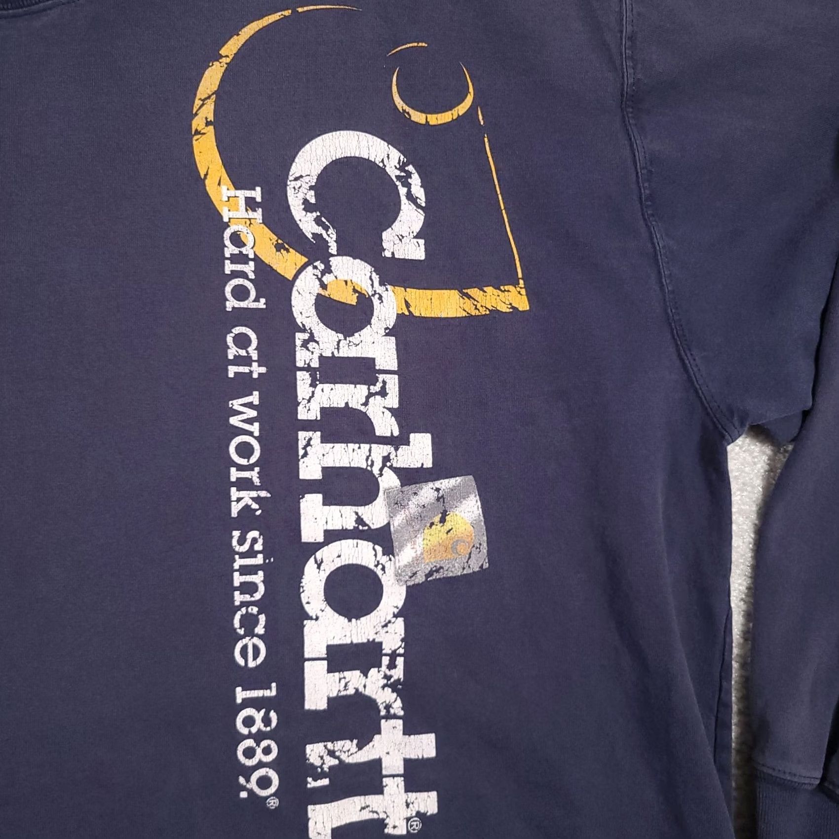 Carhartt VINTAGE Carhartt Long Sleeve Workwear T Shirt Mens XL Blue Graphic Grunge Size US XL / EU 56 / 4 - 4 Thumbnail