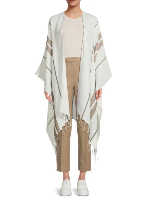 Brunello Cucinelli o1y0725 Size : OS / Cloak in White Size ONE SIZE - 1 Thumbnail