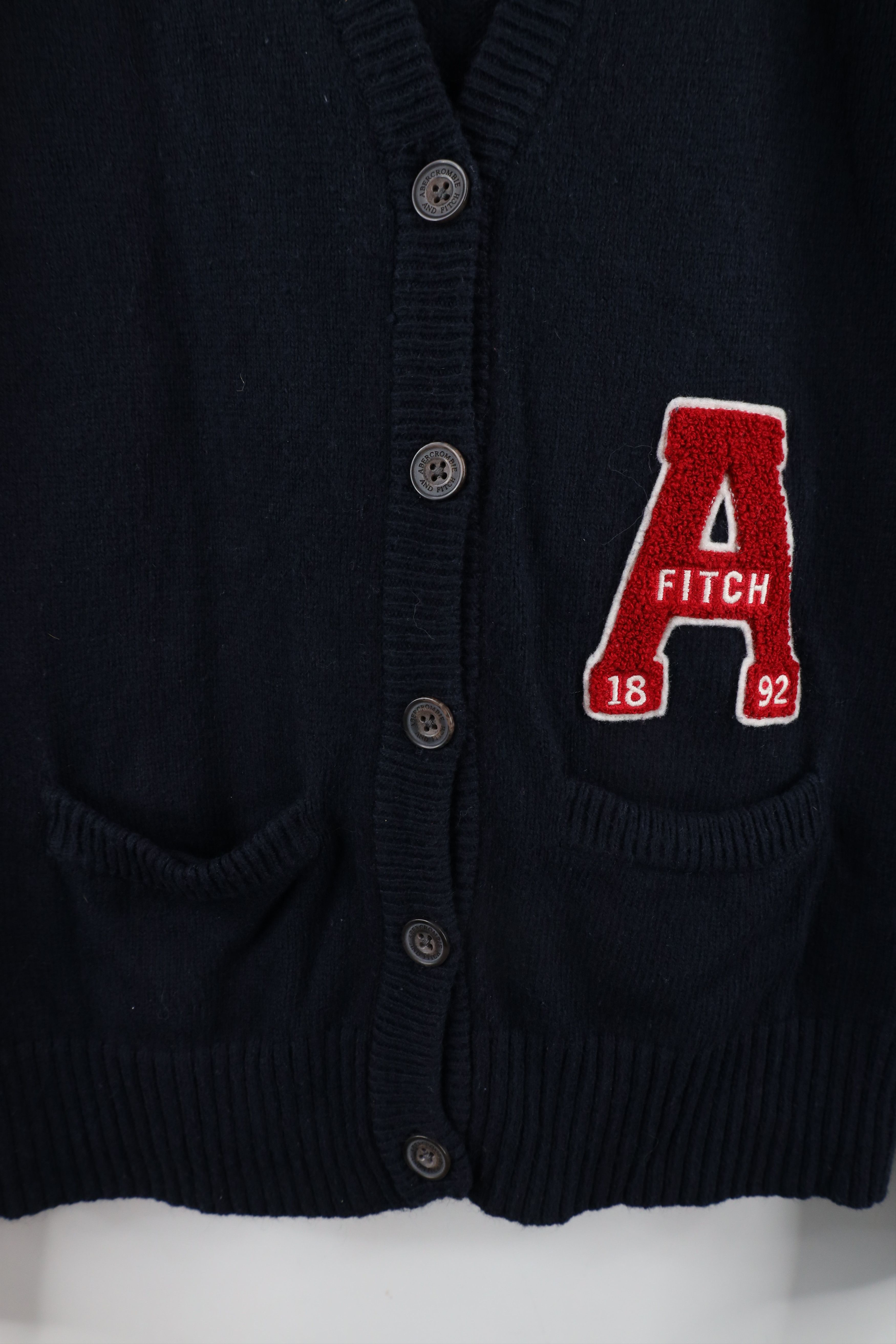 Abercrombie & Fitch × Vintage Vintage Abercrombie & Fitch Letterman Cardigan Sweater Size M / US 6-8 / IT 42-44 - 6 Thumbnail