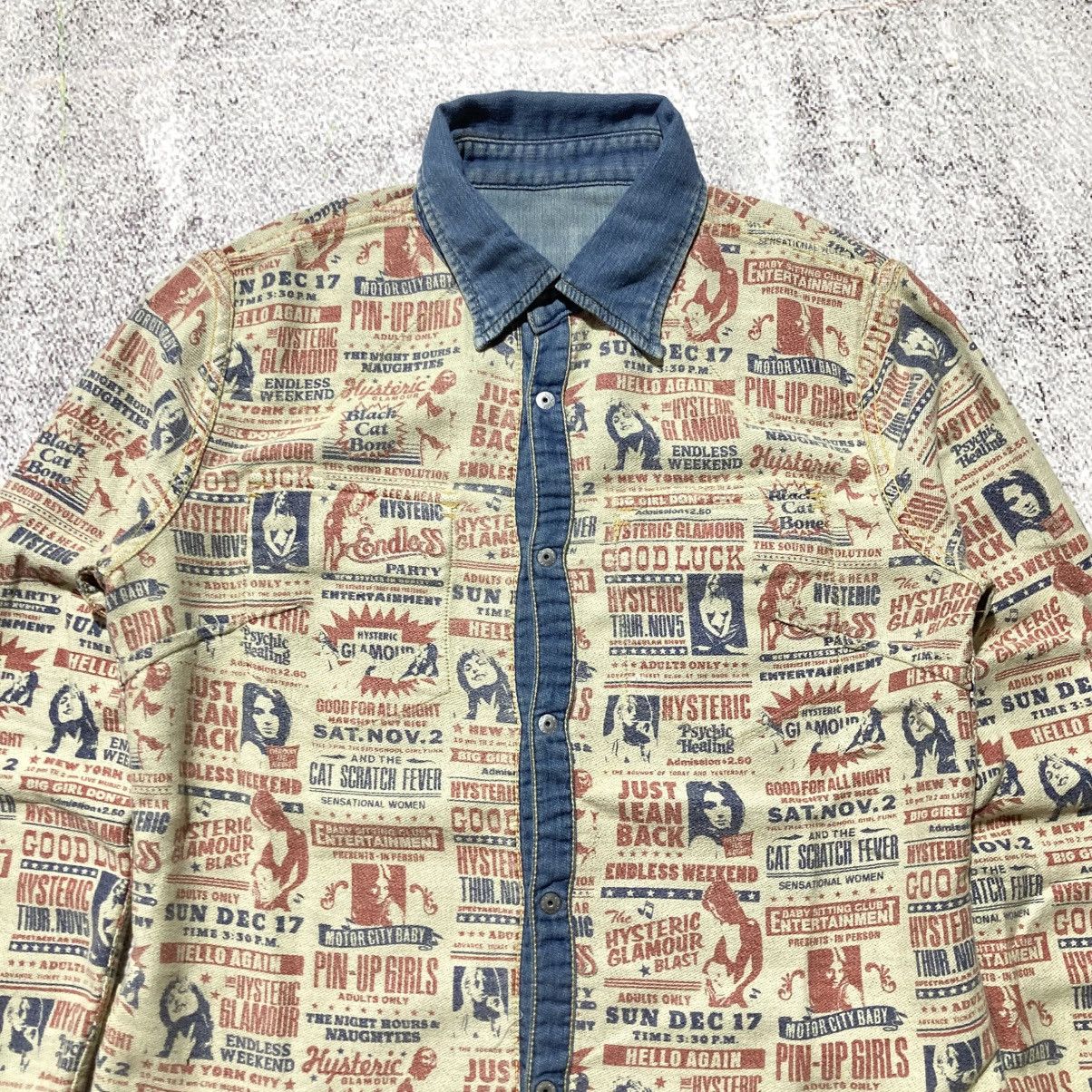 Hysteric Glamour Vintage Hysteric Glamour Western Shirt Denim Blue Jeans Size US S / EU 44-46 / 1 - 16 Thumbnail