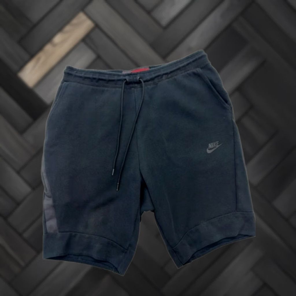Nike Nike Men Black Athletic Fleece Shorts Drawstring Pockets Size M Used Size US 31 - 1 Thumbnail