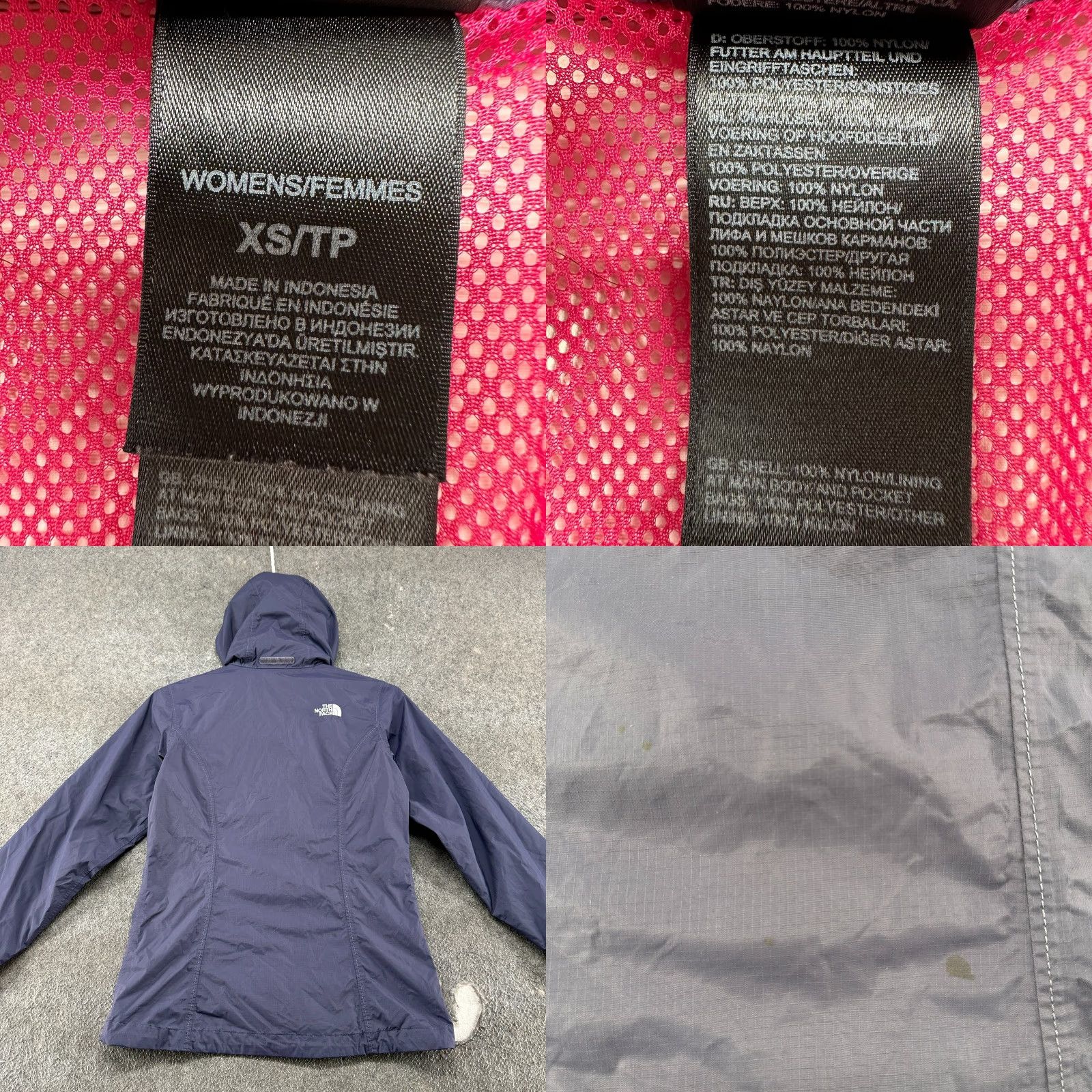 The North Face VINTAGE? No. The North Face Purple Rain Coat Hooded Jacket Womens XS Regular Solid Nylon Hyvent Ski Snow Rain Coat Size XS / US 0-2 / IT 36-38 - 8 Thumbnail