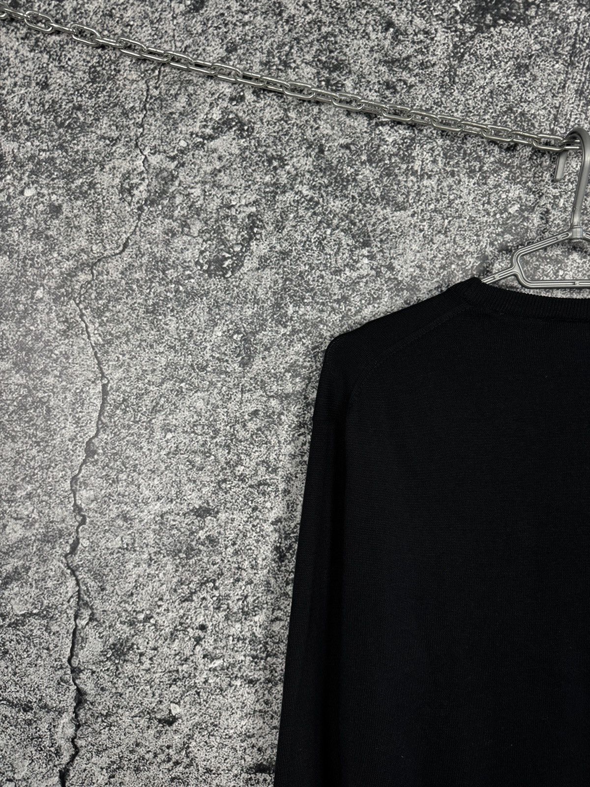 Lacoste Men’s Lacoste Crewneck Cotton Black Sweater Pullover XL Size US XL / EU 56 / 4 - 12 Thumbnail