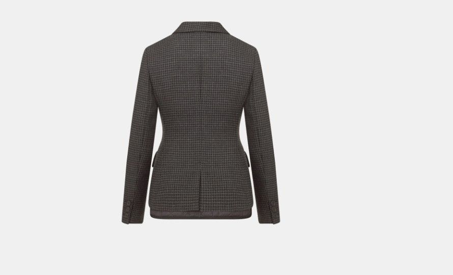 Dior o1w1db10824 Houndstooth Mohair & Wool Jacket in Gray Size L / US 10 / IT 46 - 2 Thumbnail
