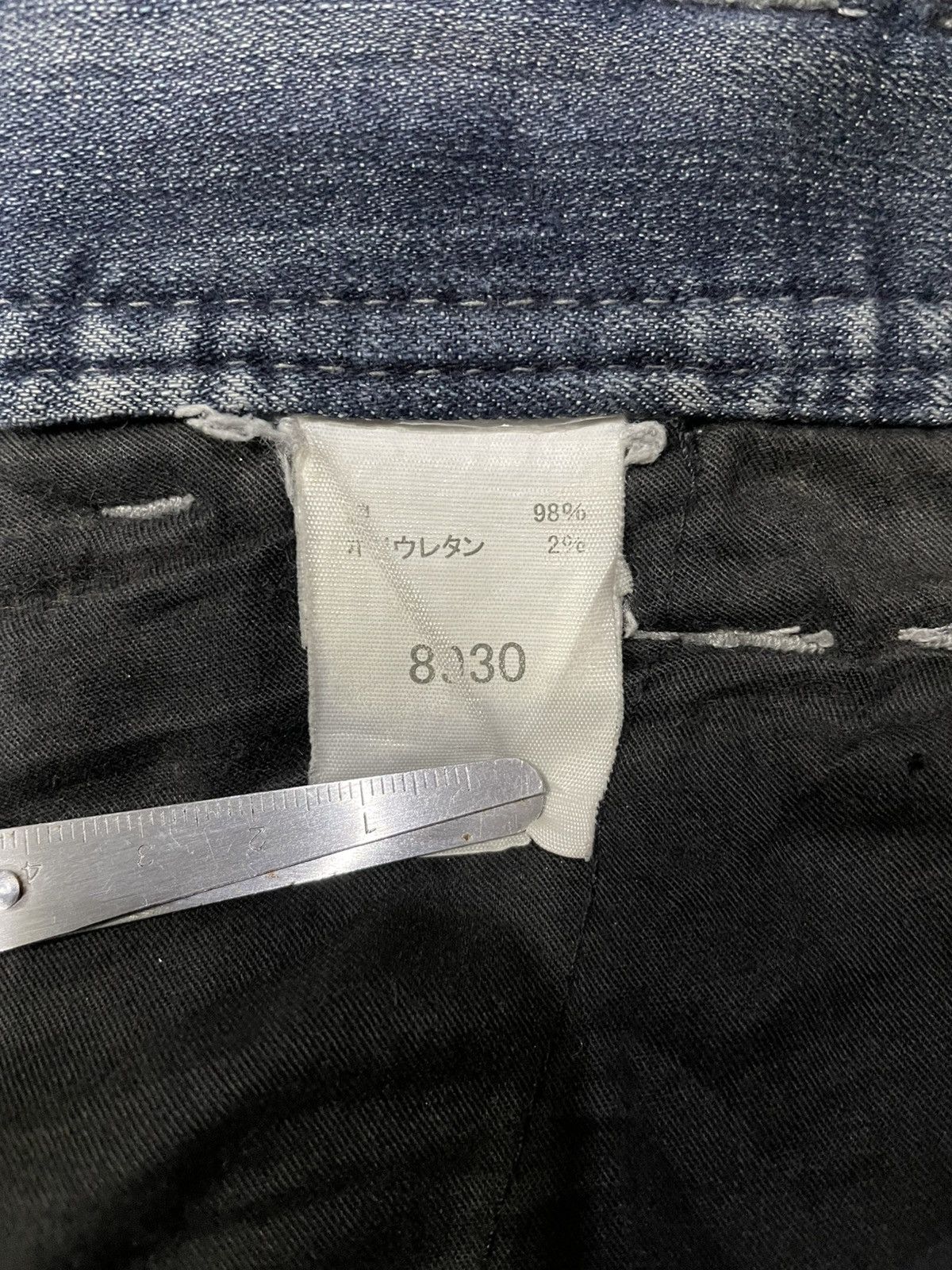 Japanese Brand Vintage TORA Distress Faded Dark Blue Denim Jeans Size US 31 - 8 Thumbnail