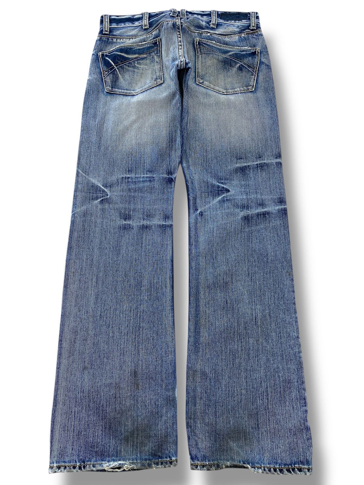 Boycott Boycutt Faded Wash Whiskered Style Straight Leg Jeans Size US 31 - 3 Thumbnail