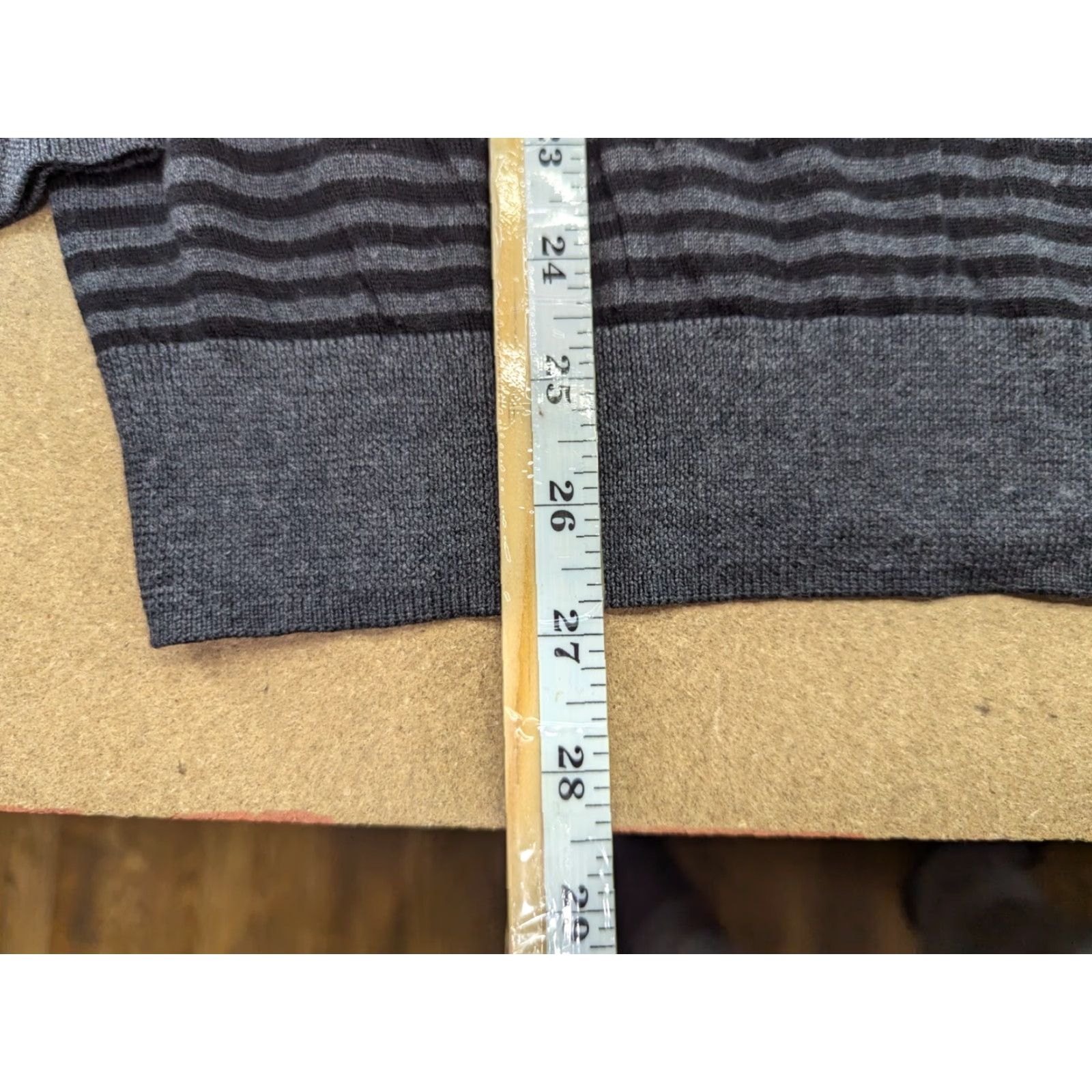 Superdry Superdry Idris Elba 100% Wool Mens XL Long Sleeves Gray Knit Jumper Striped Pullover, Shirt? Size US XL / EU 56 / 4 - 4 Thumbnail