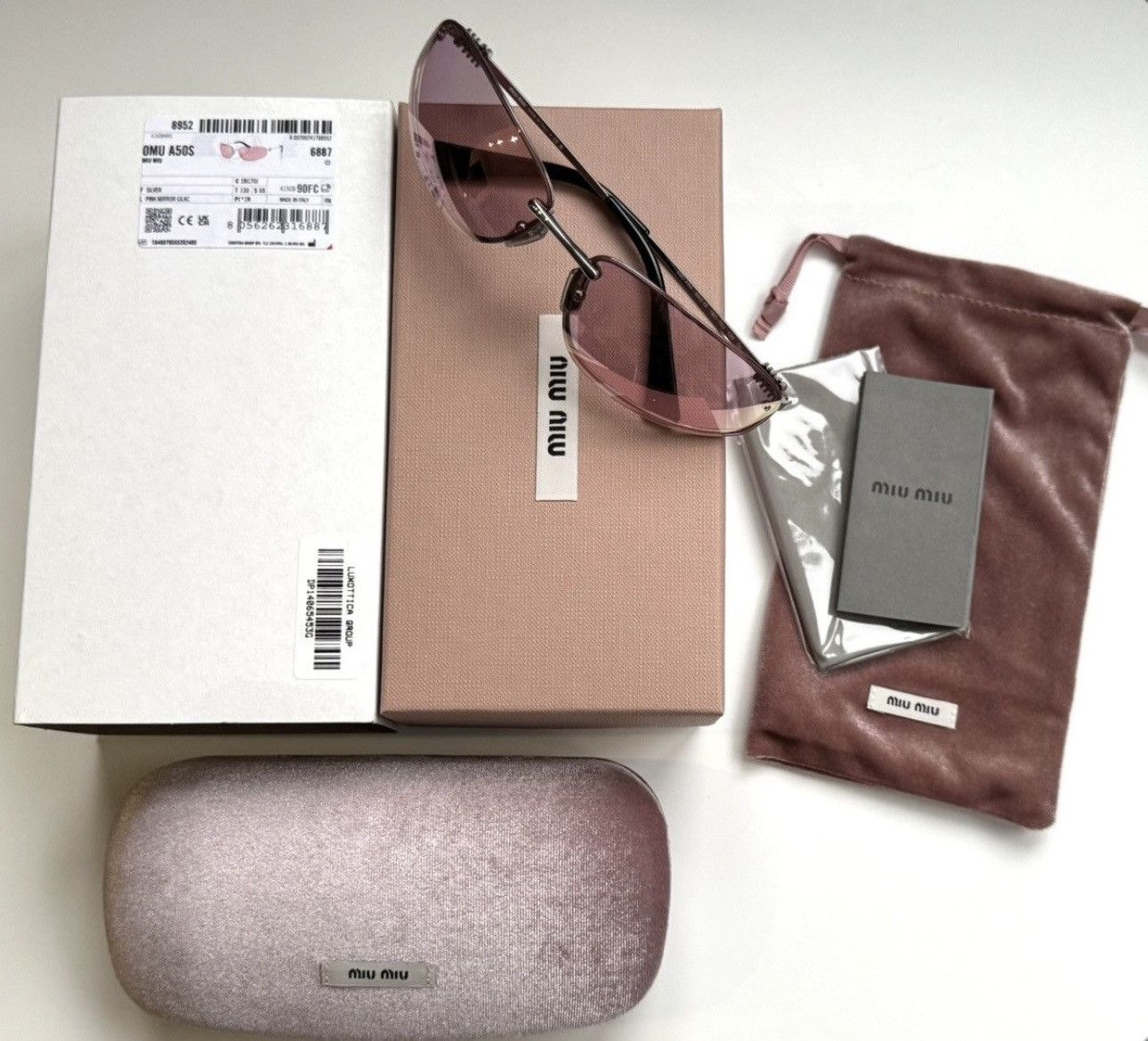 Miu Miu × Vintage NEW Miu Miu sunglasses Miu Miu MU A50S 1BC-70J Size ONE SIZE - 12 Thumbnail