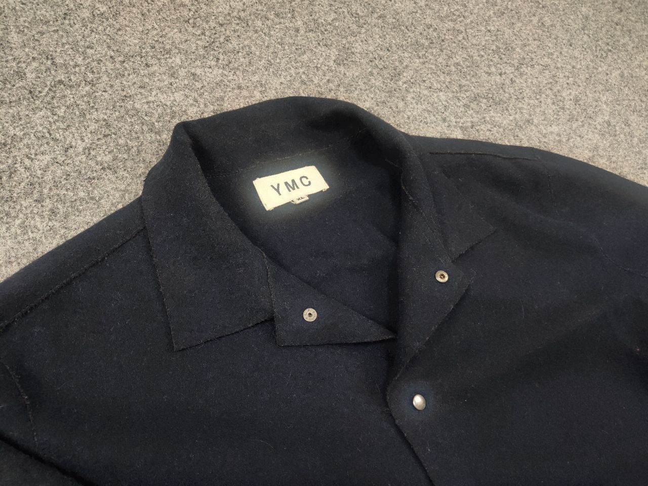 YMC YMC You Must Create Design Navy Thin wool overshot jacket Size US XL / EU 56 / 4 - 11 Thumbnail