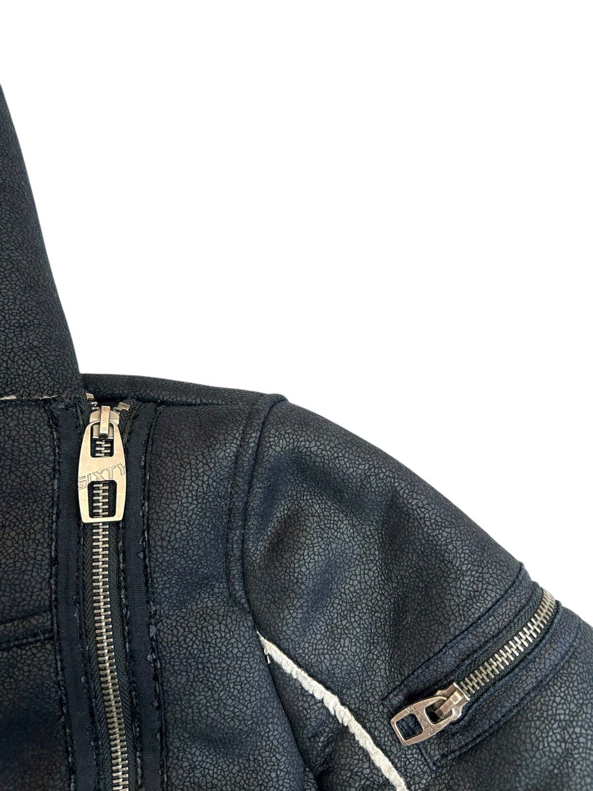 Miss Sixty Miss Sixty Sherpa Biker Jacket Hooded Black Y2K Faux Fur Size XL / US 12-14 / IT 48-50 - 6 Thumbnail