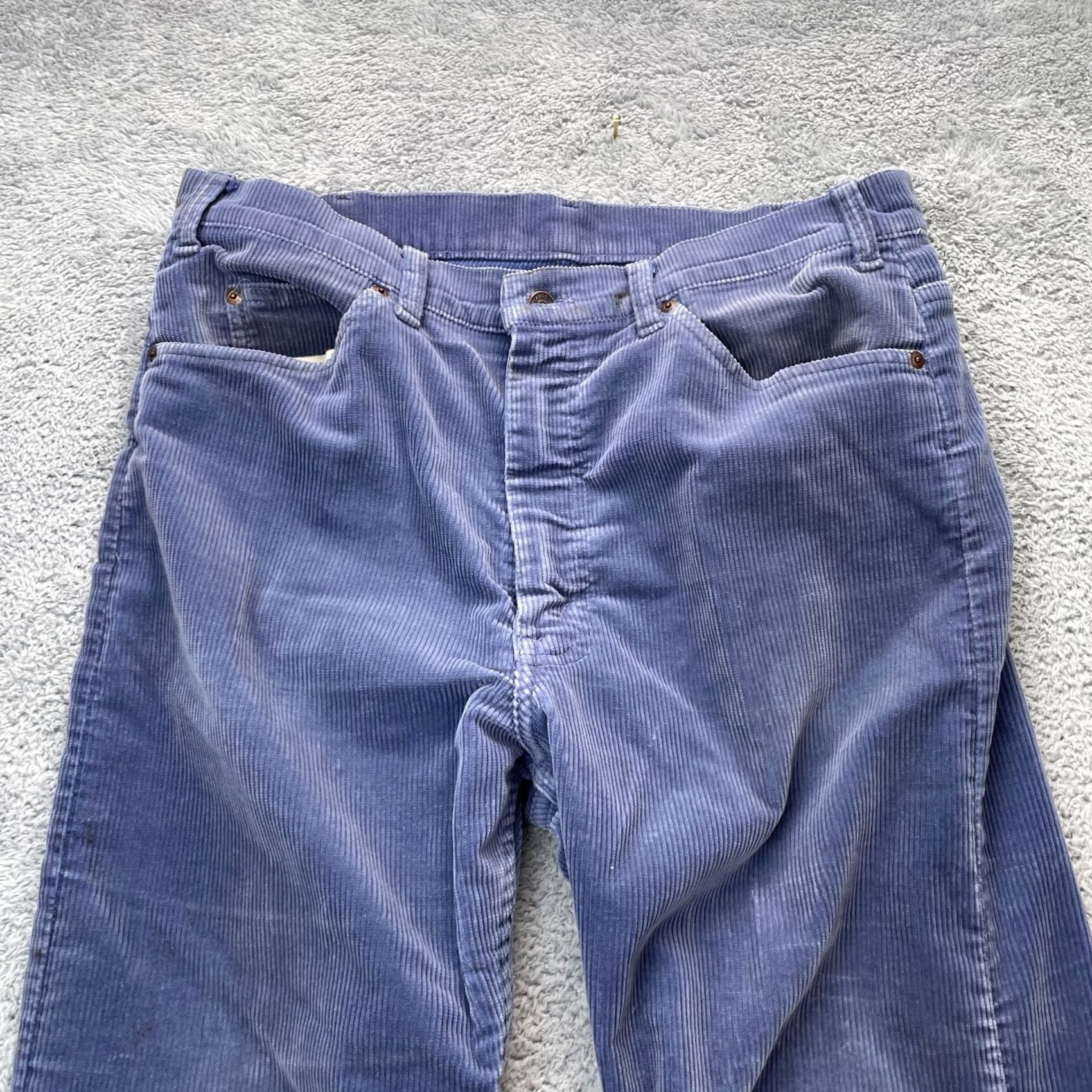 Greats VINTAGE The Great Plains Pants Mens 36x30 Blue Corduroy Straight Western Cowboy Pants Size US 36 / EU 52 - 6 Thumbnail