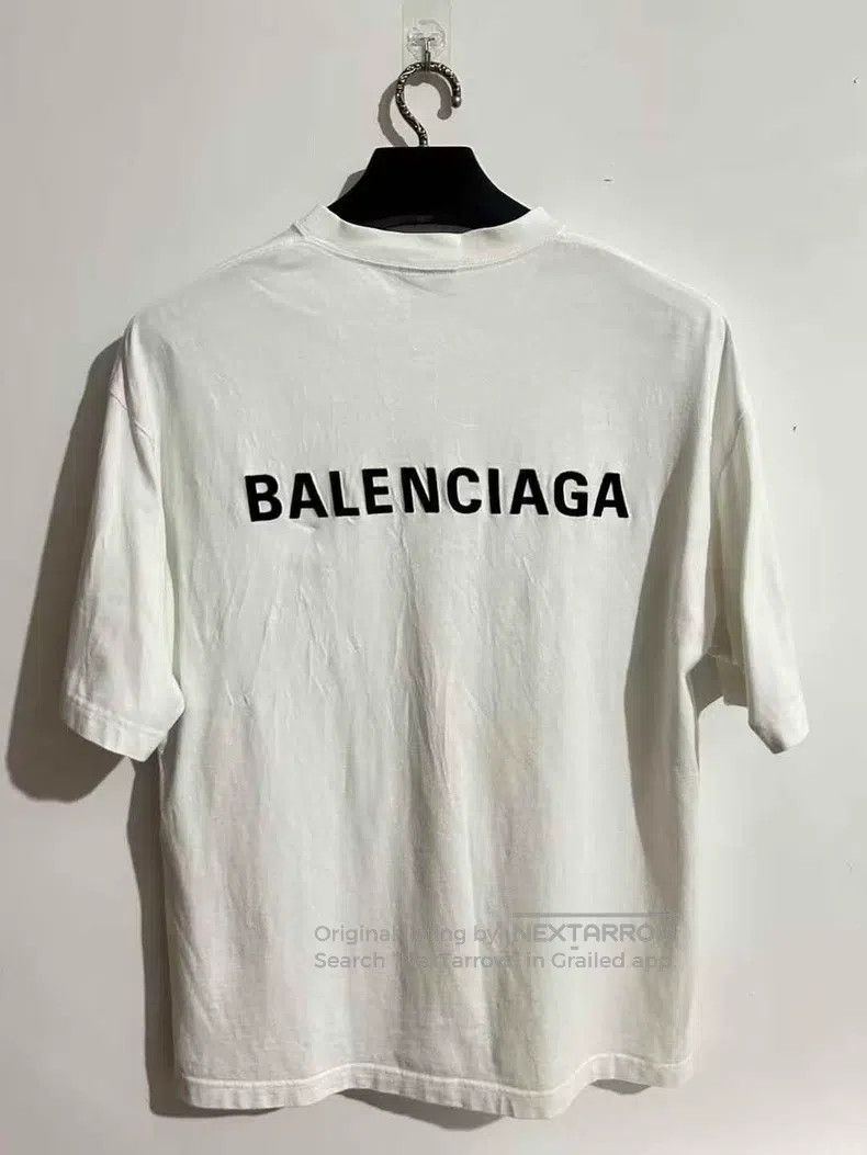 Balenciaga Balenciaga White Logo Short Sleeve T-Shirt Size US XS / EU 42 / 0 - 2 Thumbnail