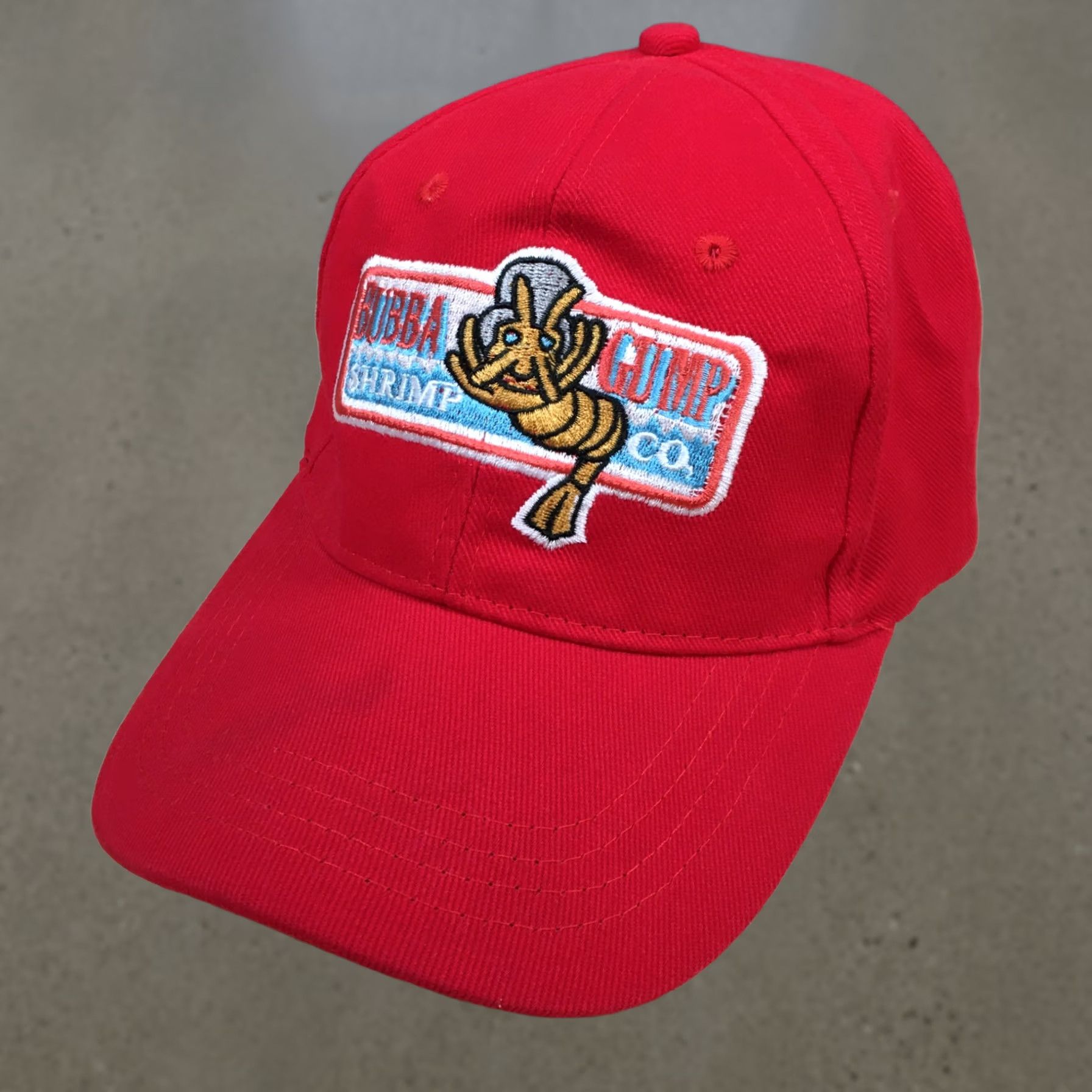 CO Bubba Gump Shrimp Co Baseball Cap Hat Mens OS Red Embroidered Logo Adjustable Size ONE SIZE - 1 Thumbnail