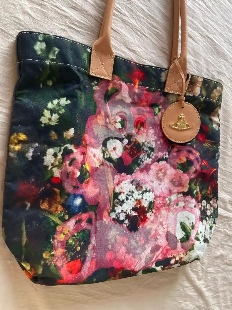 Vivienne Westwood Vivienne Westwood Oil painting flowers pink bear rare out Size ONE SIZE - 6 Thumbnail