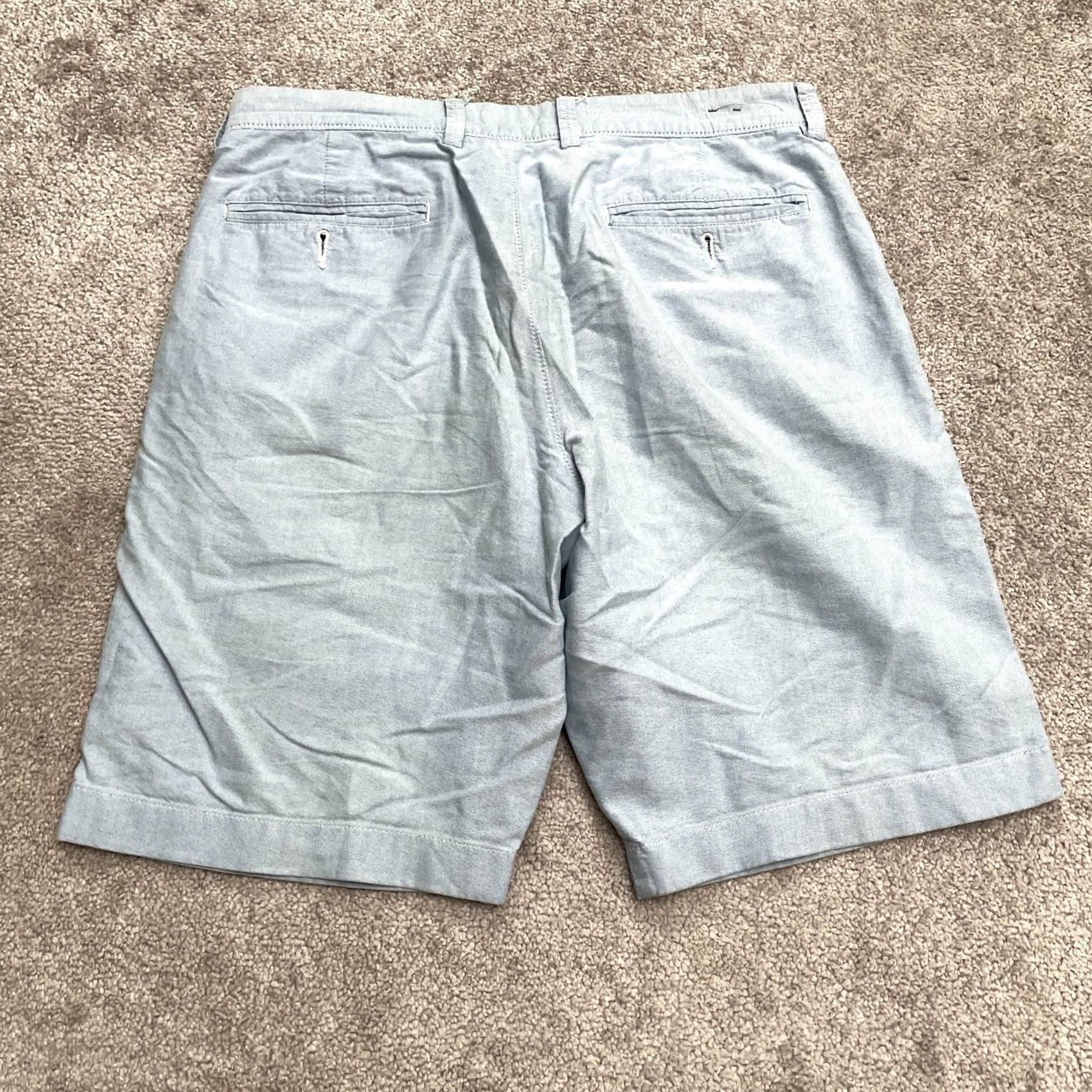 J.Crew J.Crew Club Chino Shorts Mens Size 31 Blue Cotton Flat Front 11 Inch Casual Size US 31 - 2 Thumbnail