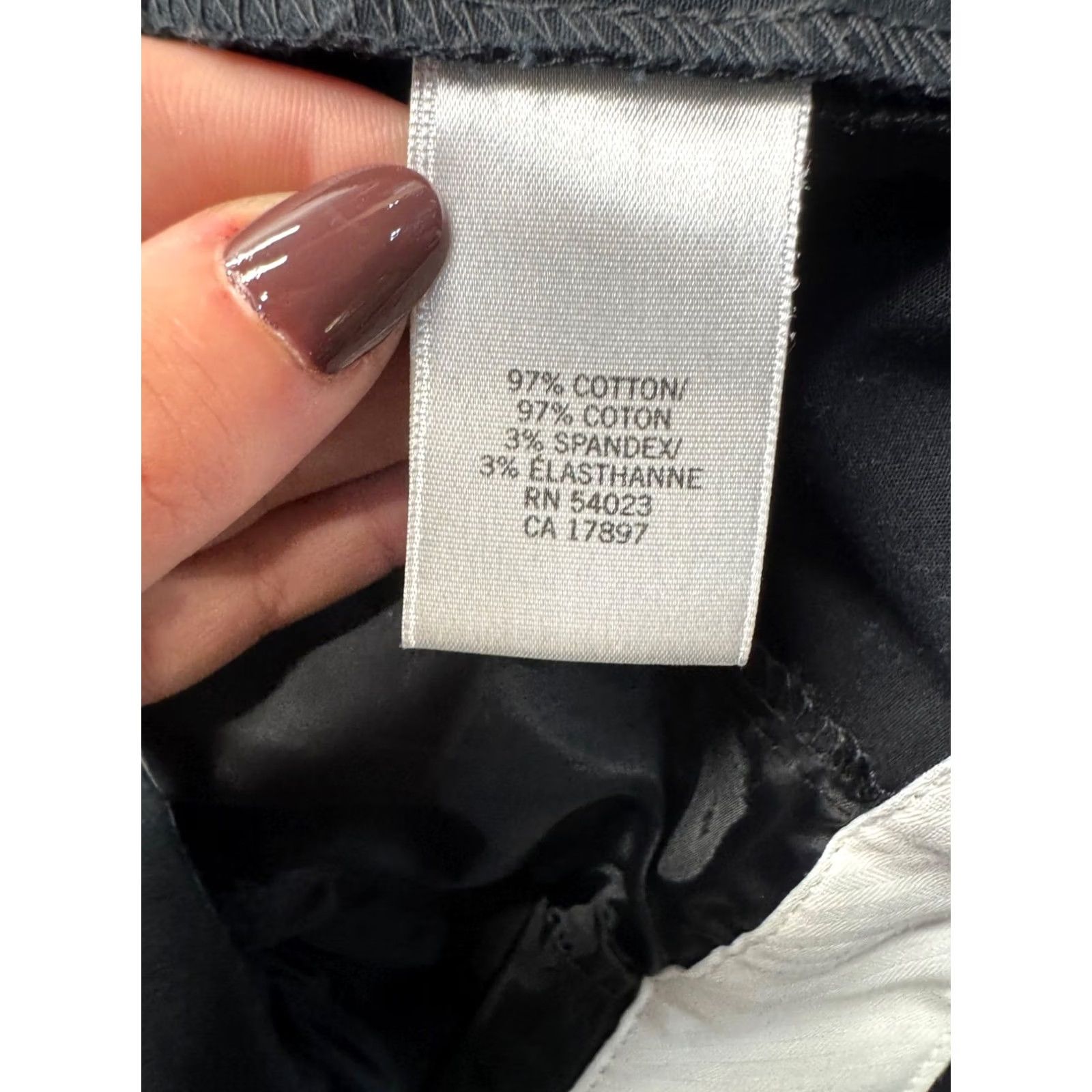 Banana Republic Banana Republic Pants Wide-Leg Navy Size 10 Regular Women Dress Pants Cotton Spandex Machine Washable Front Zip Pockets Vintage No Size 32" / US 10 / IT 46 - 4 Thumbnail
