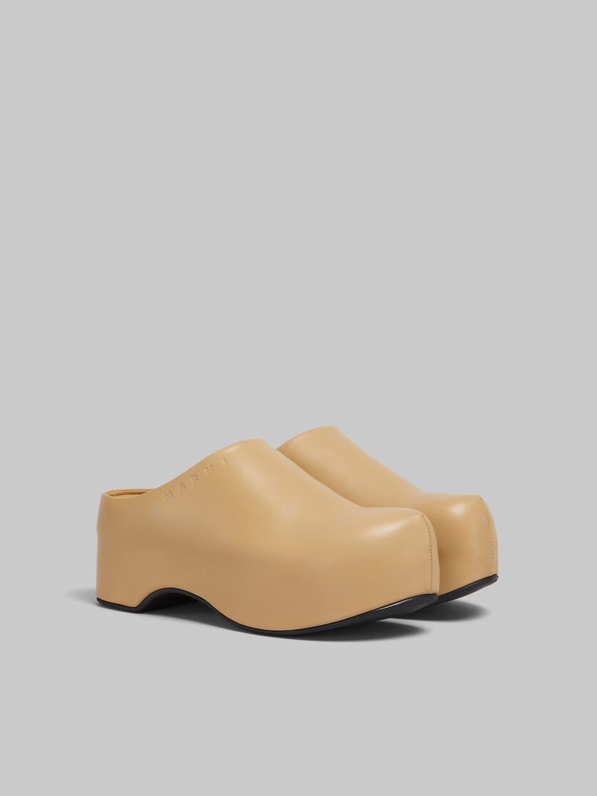Marni o1f1d3z0126 Chunky Sabot Clogs in Beige Size US 9 / IT 39 - 2 Thumbnail