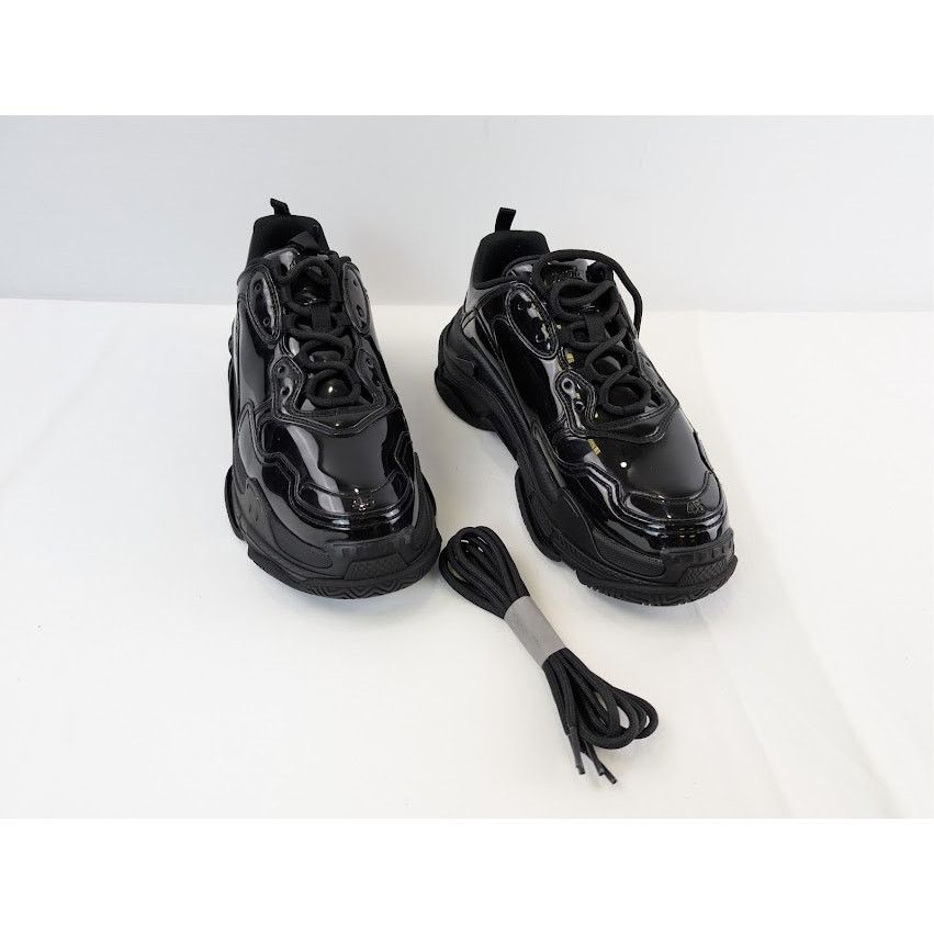 Balenciaga o1rshd1 Triple S Rubber Sneakers in Black Size US 12 / EU 45 - 7 Thumbnail