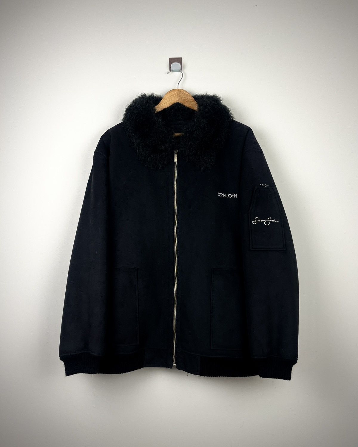 Sean John Vintage Y2K Sean John Faux Shearling Flight Jacket Size US L / EU 52-54 / 3 - 1 Thumbnail