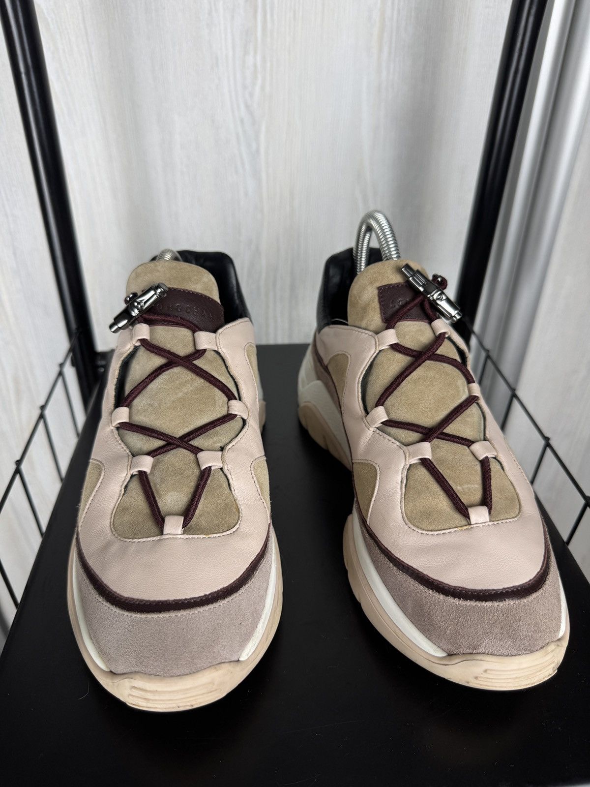 Longchamp LONGCHAMP Freeminder Cloud Beige Suede Sneakers Women’s 38 Size US 8 / IT 38 - 6 Thumbnail