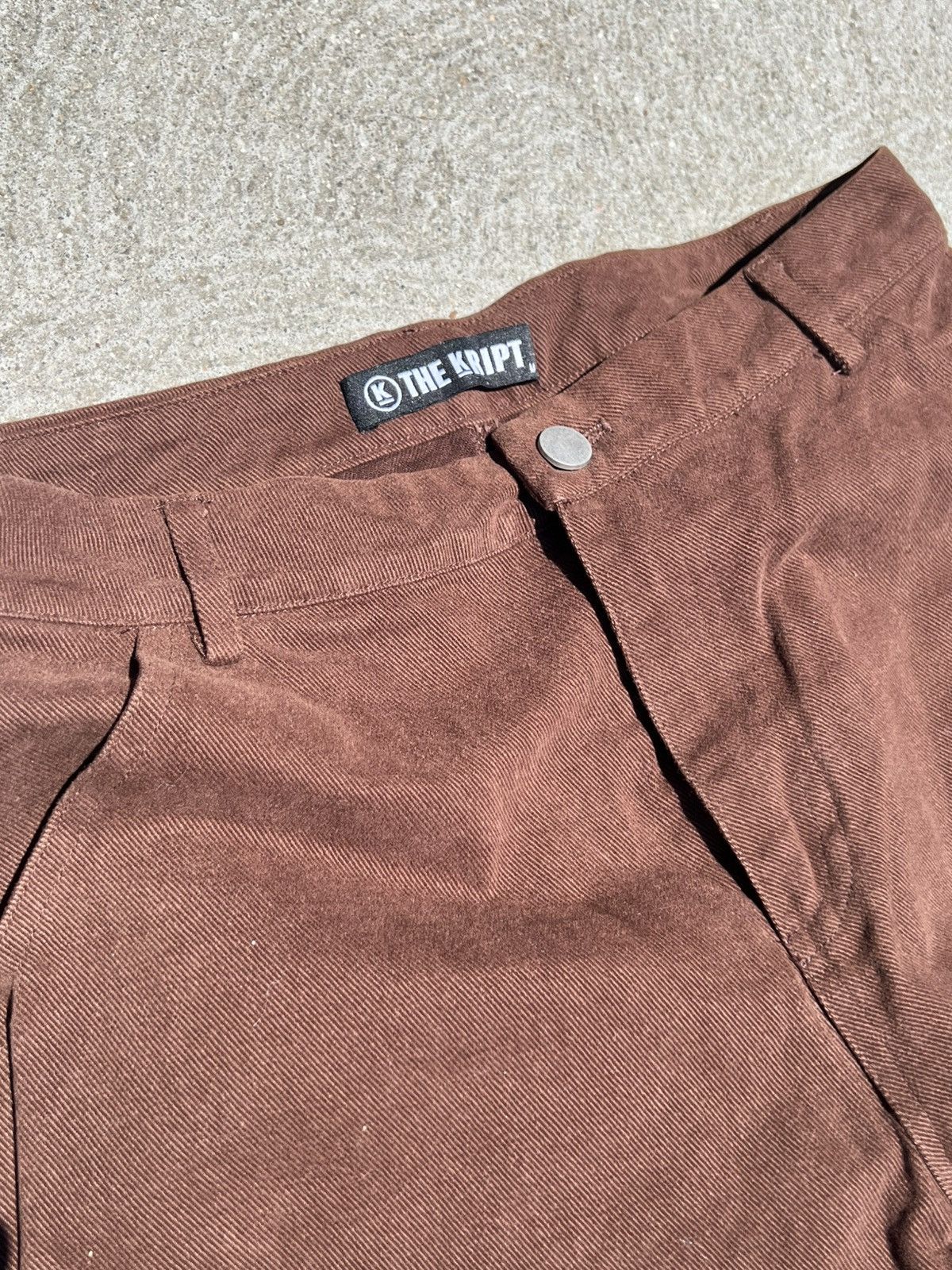 THE KRIPT The Kript Chocolate Brown Double Knees Knee Work Pants Size 29" - 7 Thumbnail