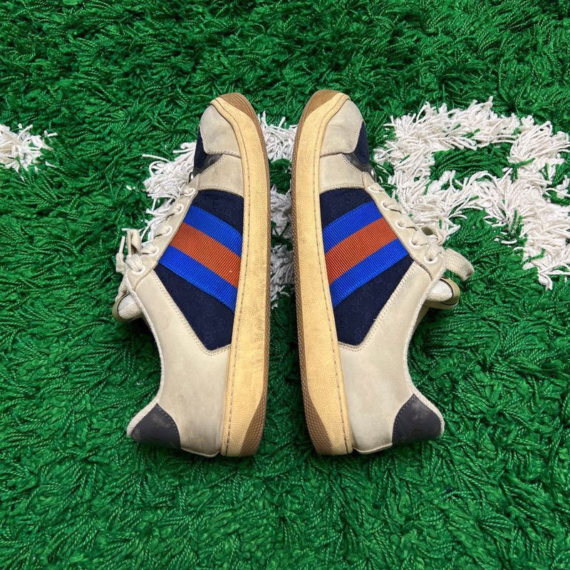 Gucci Gucci Screener Low-Top Sneakers in Gray and White - Size US 9.5 / EU 42-43 - 5 Thumbnail