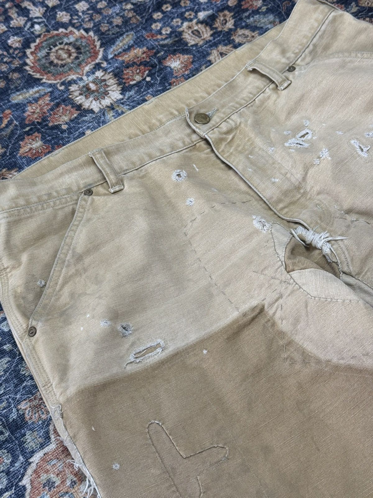 Saint Michael Saint Mxxxxxx double knee flare pants Size US 36 / EU 52 - 2 Thumbnail