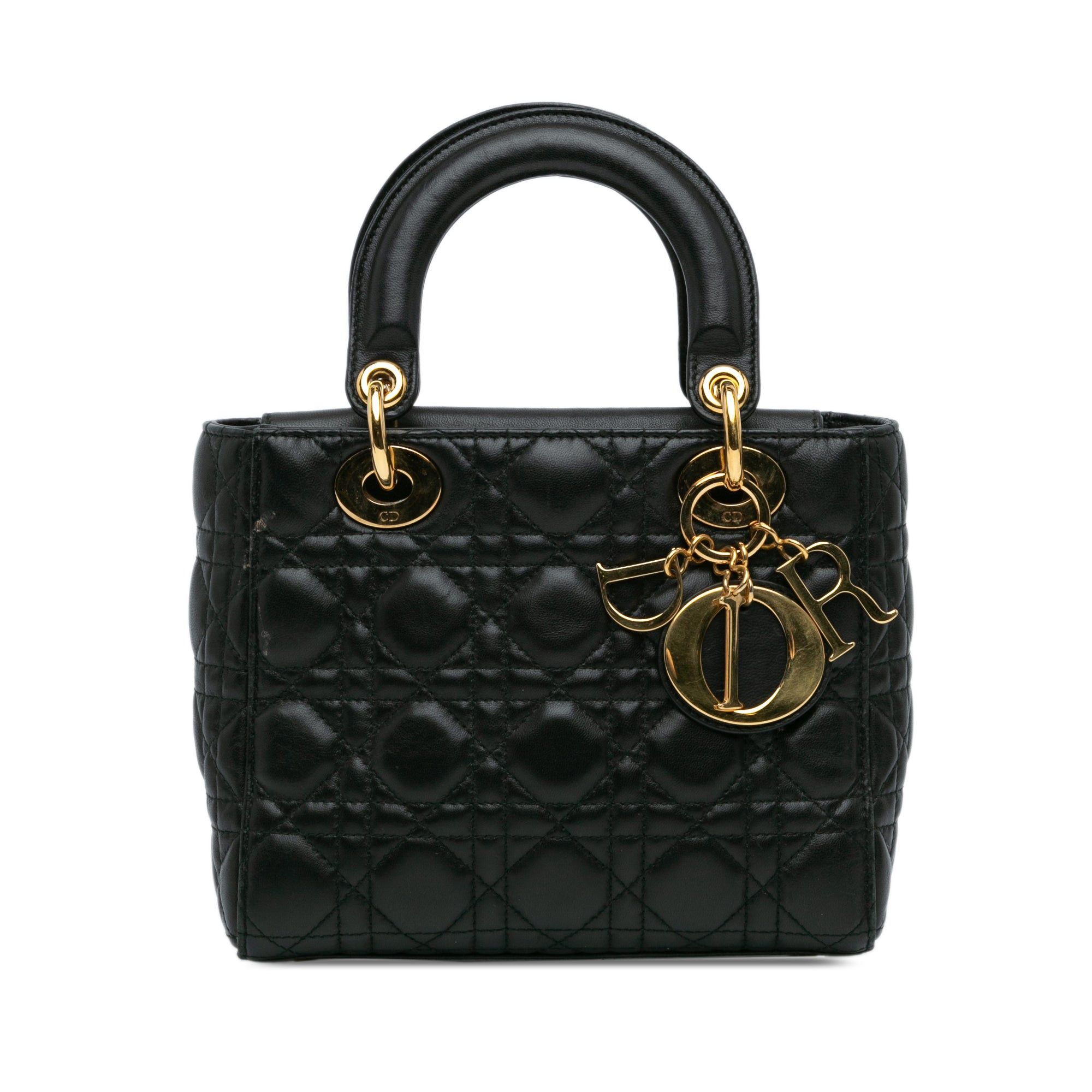 Dior Dior Small Lambskin Cannage Lady Dior Black Size ONE SIZE - 1 Thumbnail