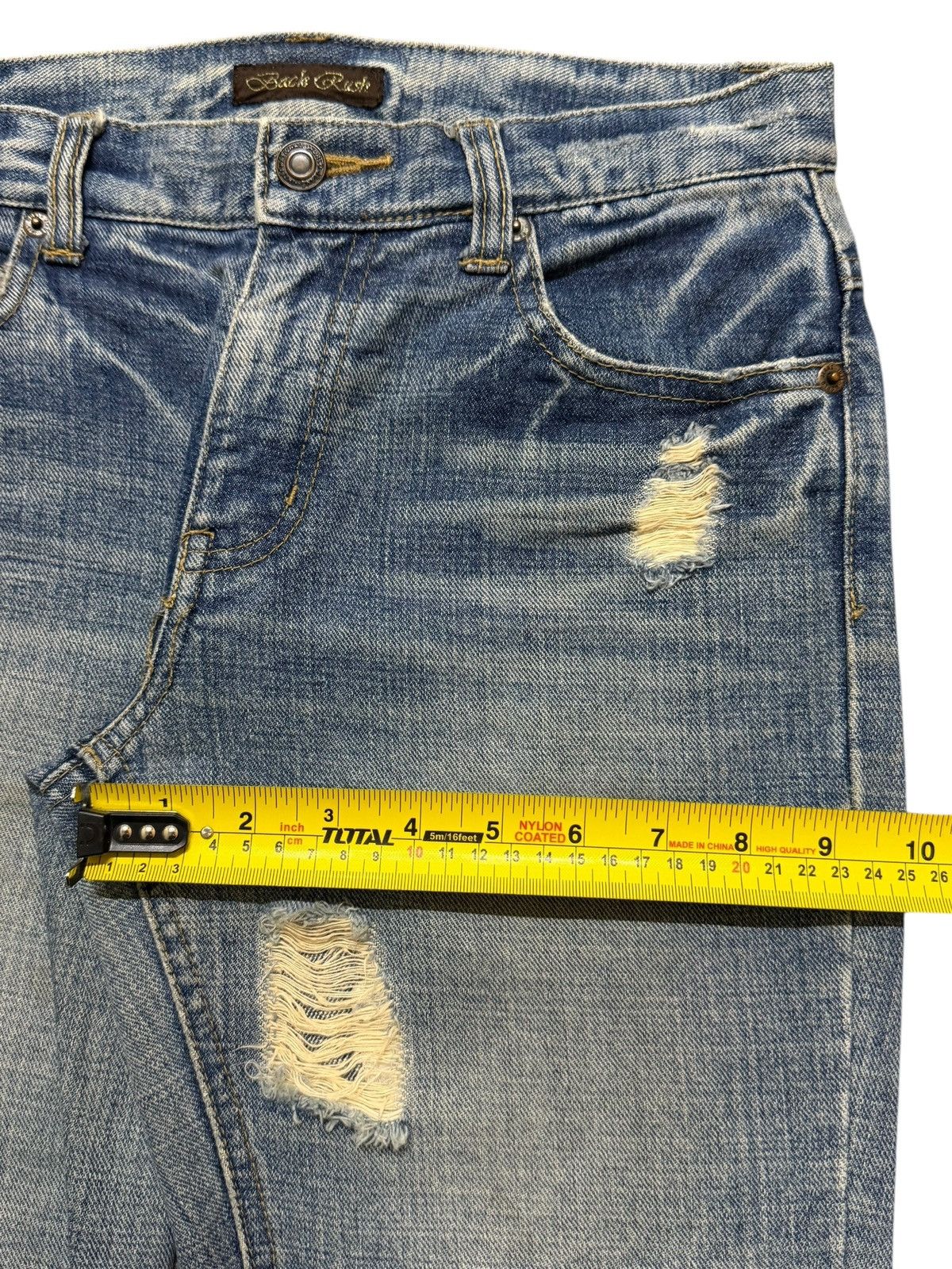 Hysteric Glamour Vintage Y2K Japanese Brand Blue Faded Wash Distressed Flare Size US 28 / EU 44 - 14 Thumbnail