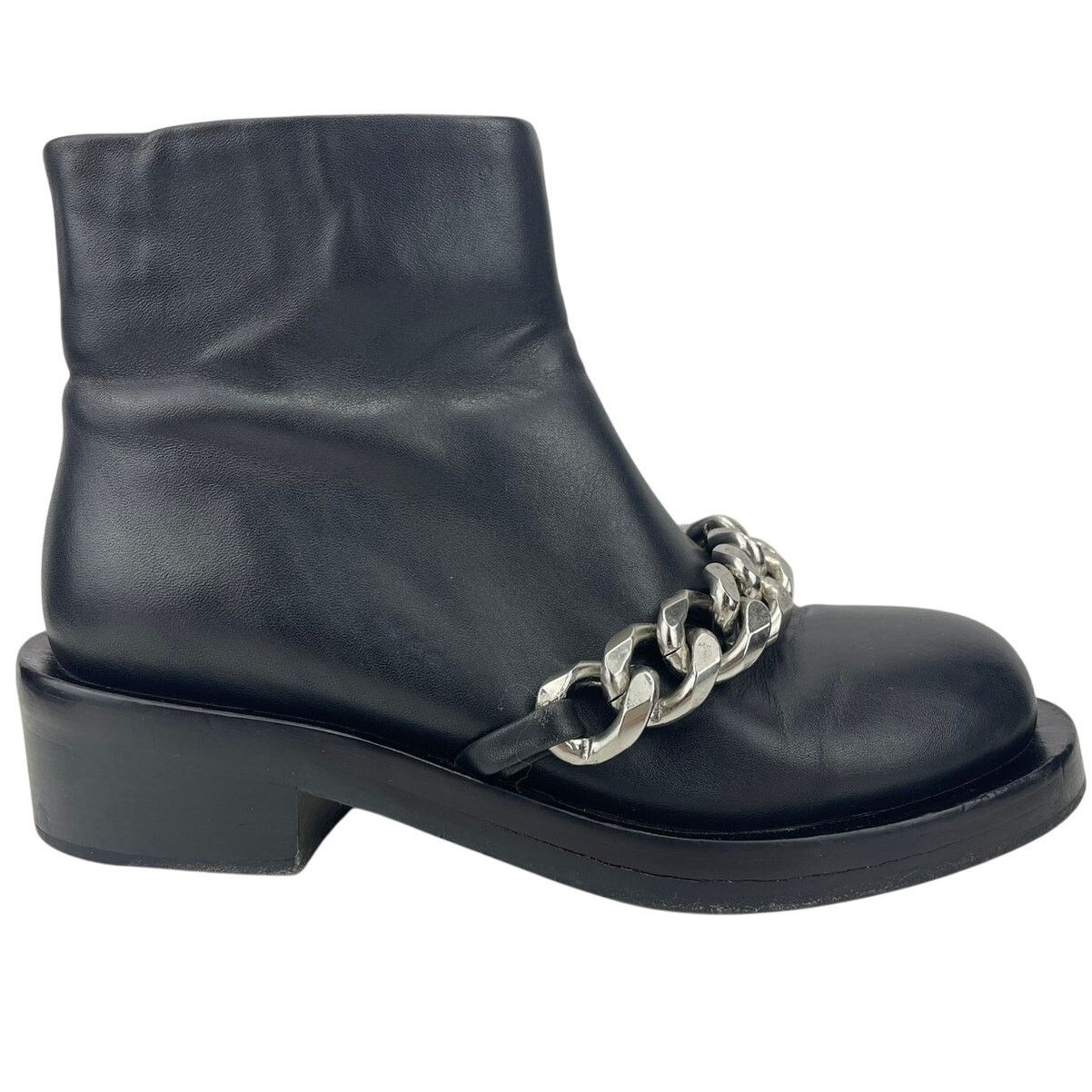 Givenchy GIVENCHY Leather Chain Combat Ankle Zip Boot (36) Y2K Paris Size US 6 / IT 36 - 2 Thumbnail