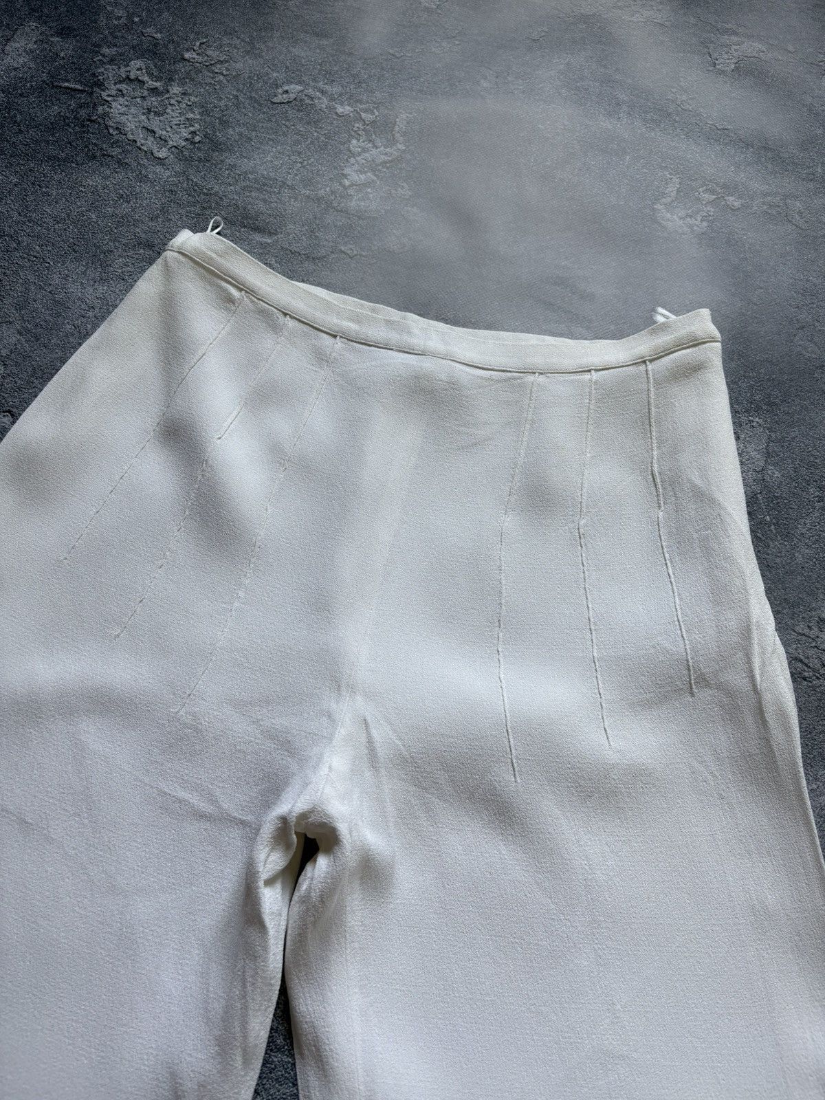 Claude Montana RARE 90s Claude Montana Paris Vintage Baggy White Pants Size 30" / US 8 / IT 44 - 8 Thumbnail