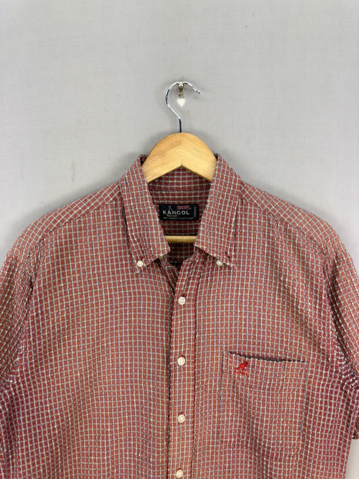 Kangol Kangol England Mini Check Flannel Shirt Short Sleeve Size US L / EU 52-54 / 3 - 7 Thumbnail