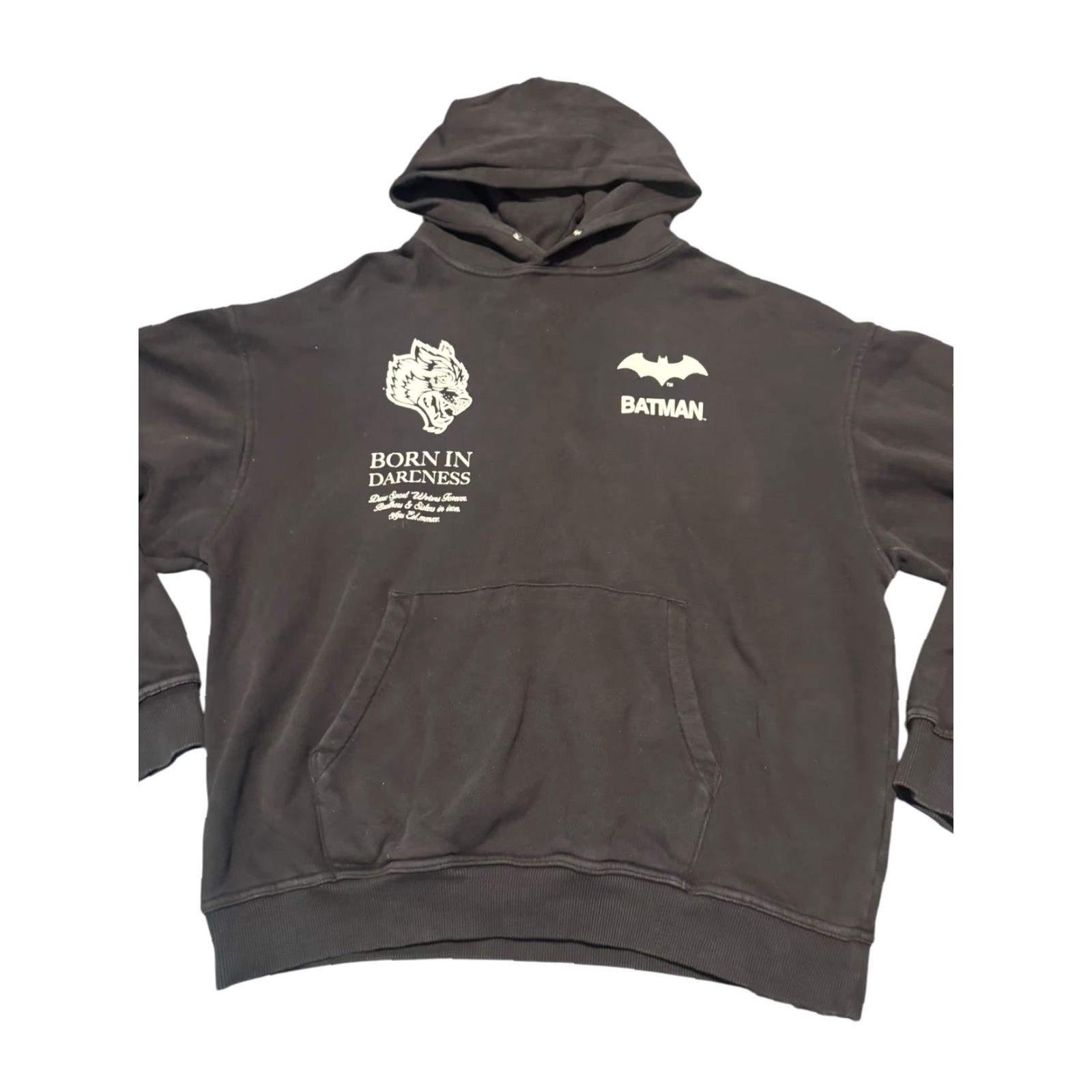 Darc Sport Darc Sport Batman Hoodie Sweatshirt M Adults Black Graphic Print Hooded Pockets Pullover DC Comics Size US M / EU 48-50 / 2 - 2 Thumbnail