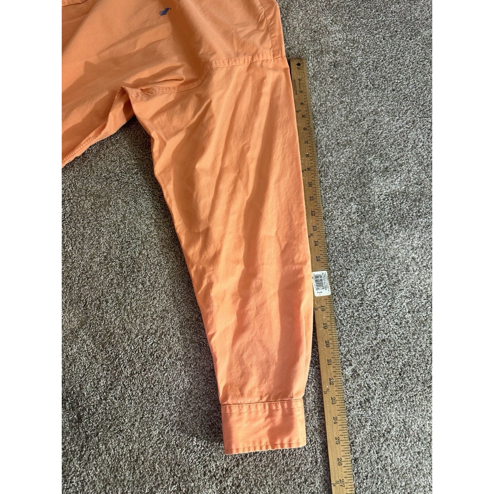 Ralph Lauren Vintage Polo Ralph Lauren Blake Shirt Orange Blue Pony 2XL Size US XXL / EU 58 / 5 - 5 Thumbnail