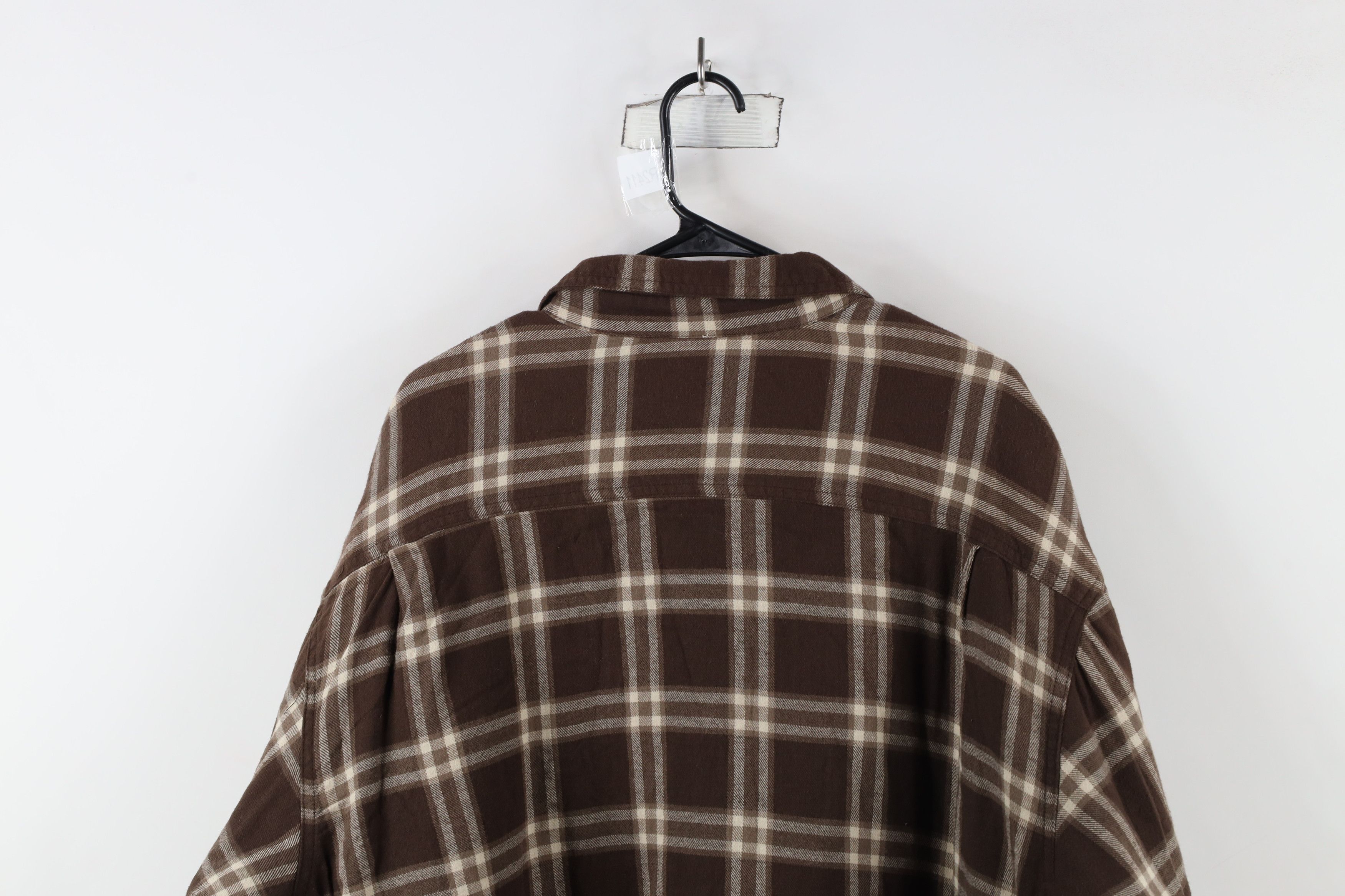 Vintage × Wrangler Vintage Wrangler Lined Flannel Shirt Jacket Jac Shirt Plaid Size US XXL / EU 58 / 5 - 12 Thumbnail