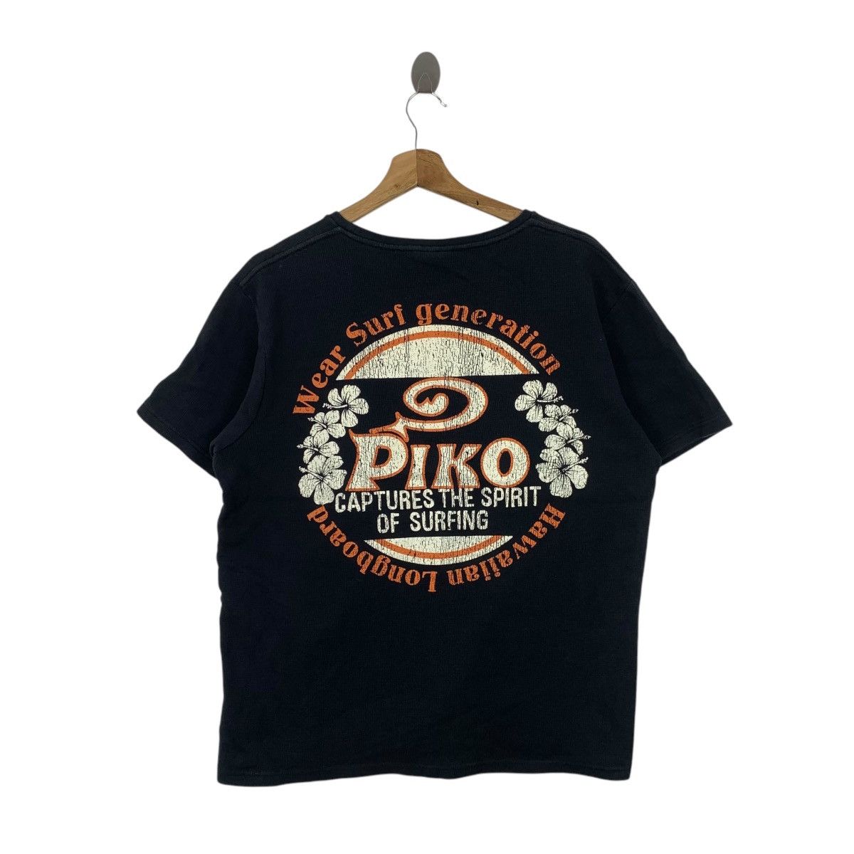 Japanese Brand × Vintage Vintage Piko Surfing Waflle Tee Shirt Size US XL / EU 56 / 4 - 4 Thumbnail