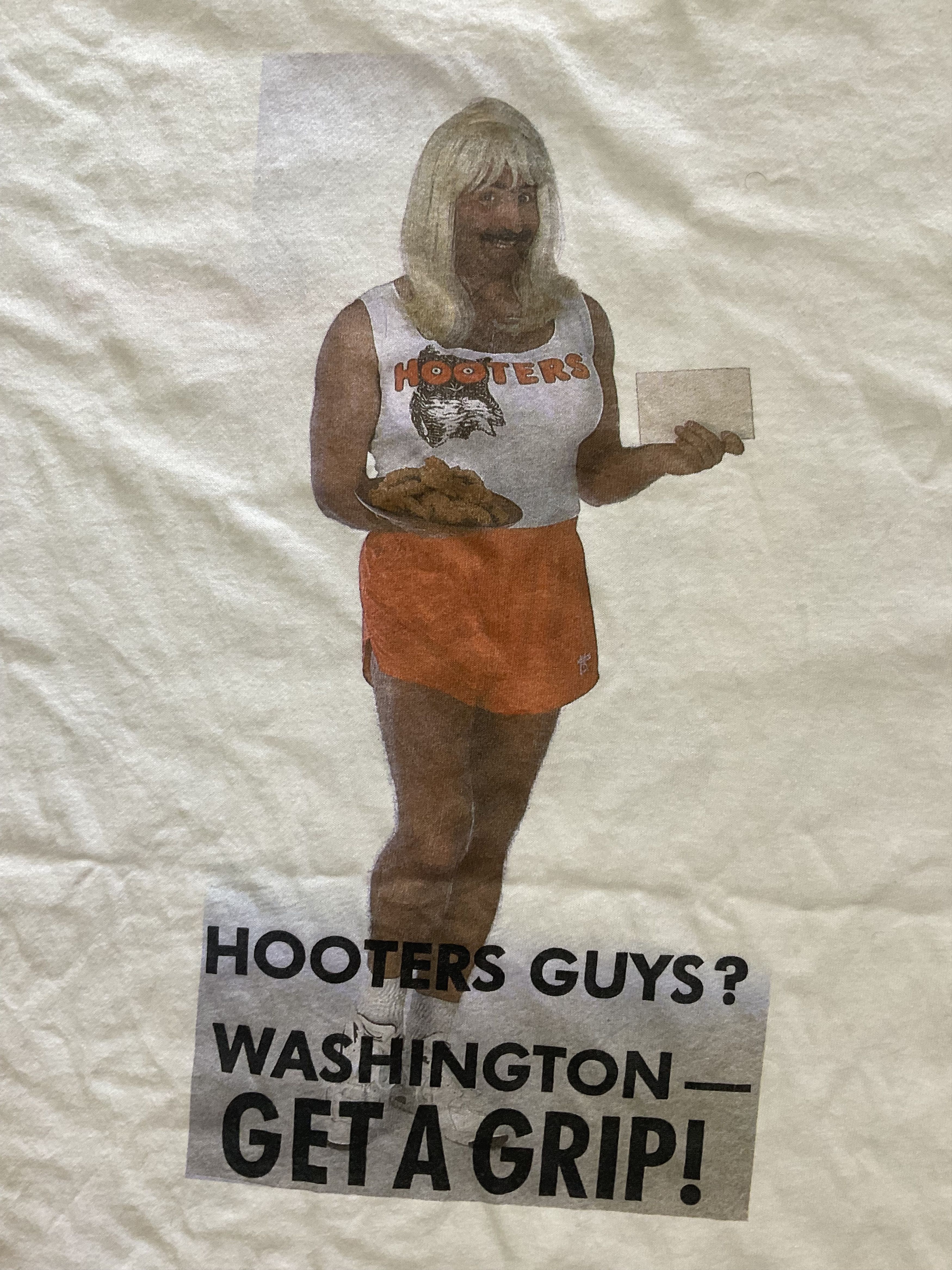 NASCAR Vintage 90s Hooters Guys? T-Shirt 2 Sided Print Size XL Size US XL / EU 56 / 4 - 5 Thumbnail