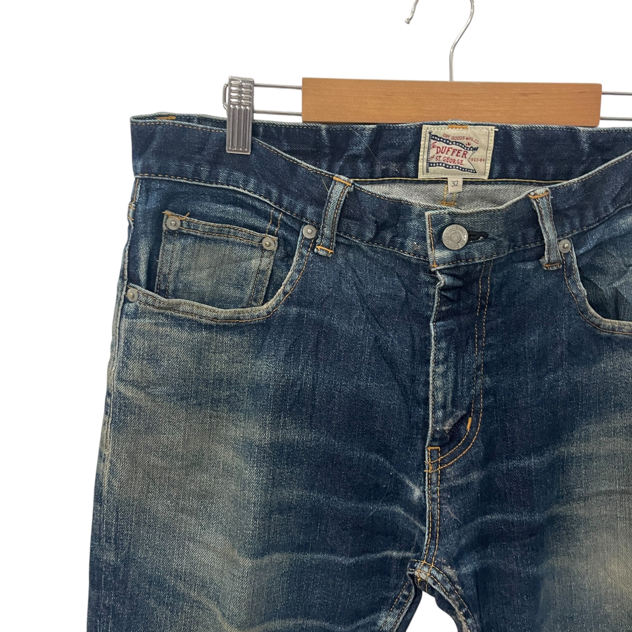 20471120 Vintage Duffer Denim Product Co Jeans Size US 33 - 2 Thumbnail