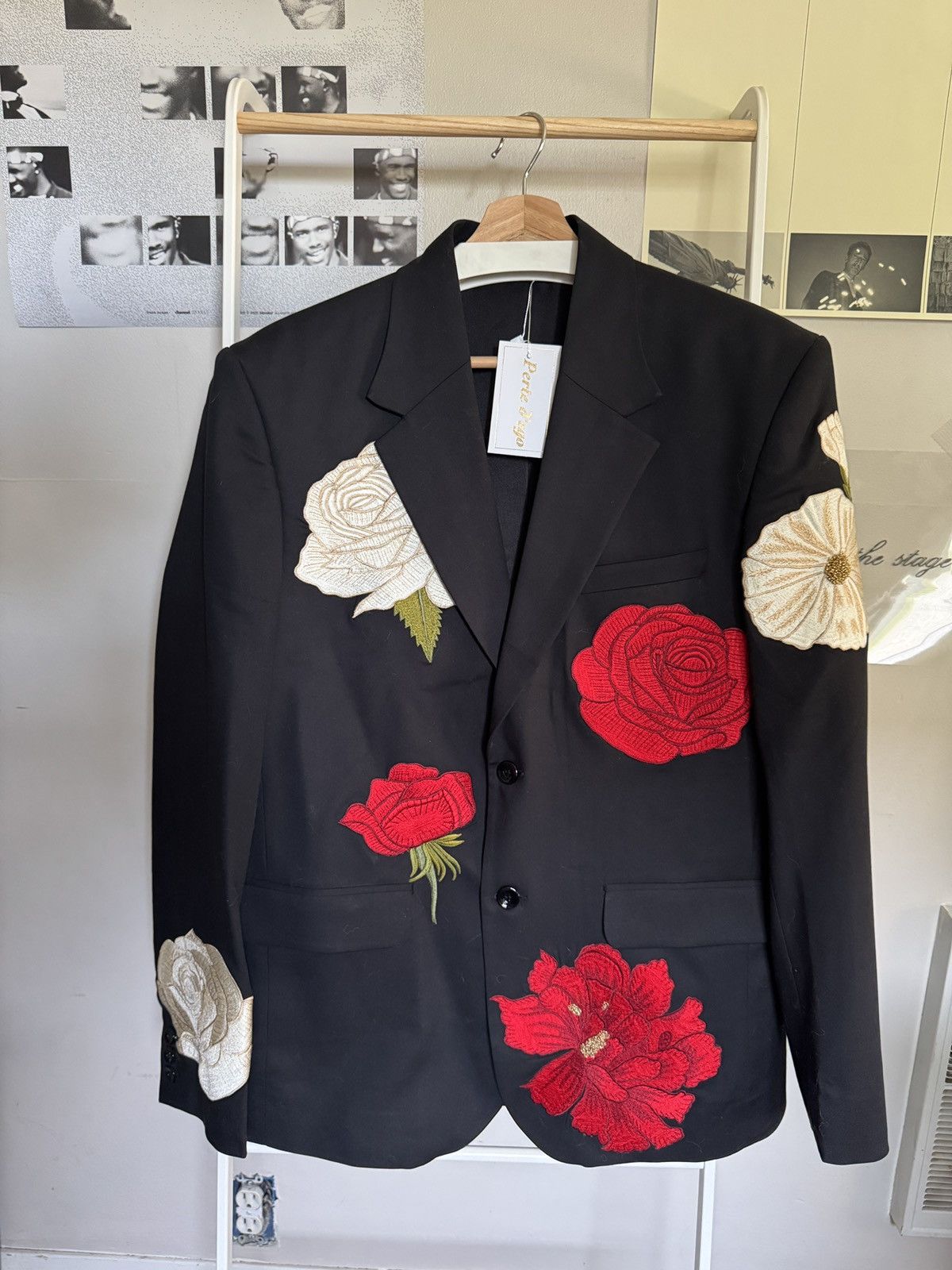 Bode Perte D'ego Hand Embroidered Floral Blazer Size 44R - 1 Thumbnail