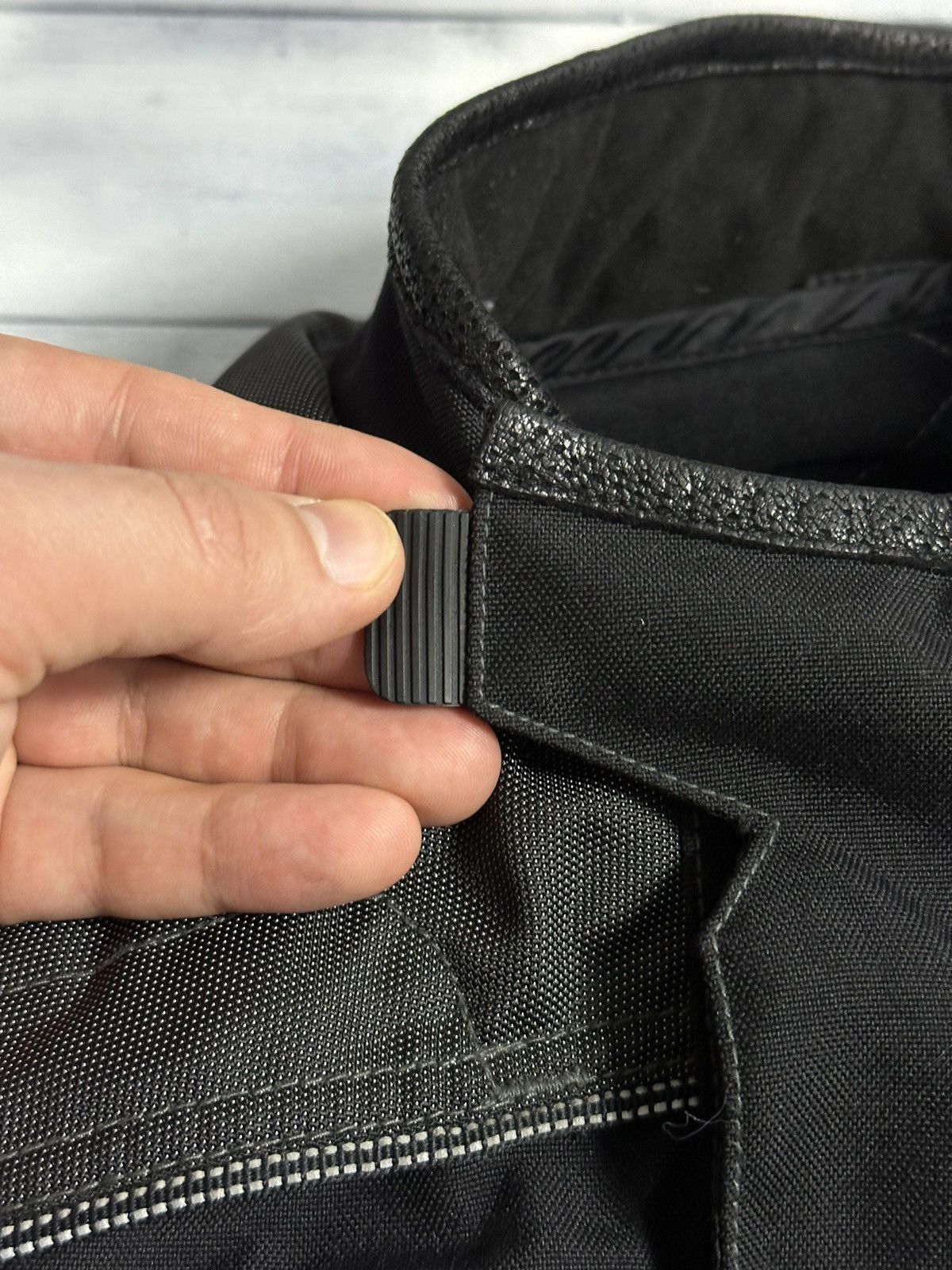 Belstaff Rare Vintage Black Belstaff Leather Nylon Motorcycle Jacket Size US S / EU 44-46 / 1 - 14 Thumbnail