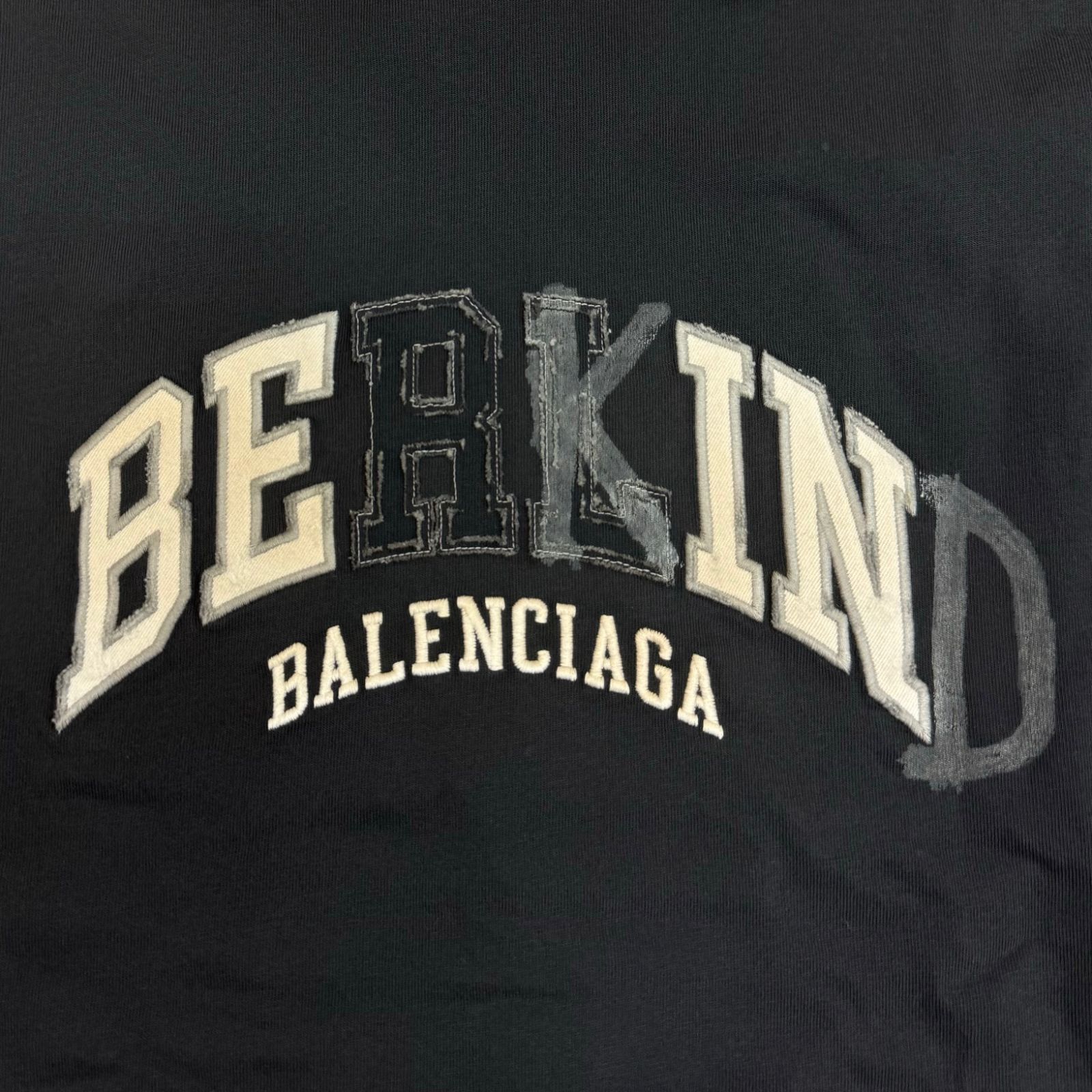 Balenciaga o1in1g0125 Large Fit T-Shirt in Black/White Size US XL / EU 56 / 4 - 2 Thumbnail