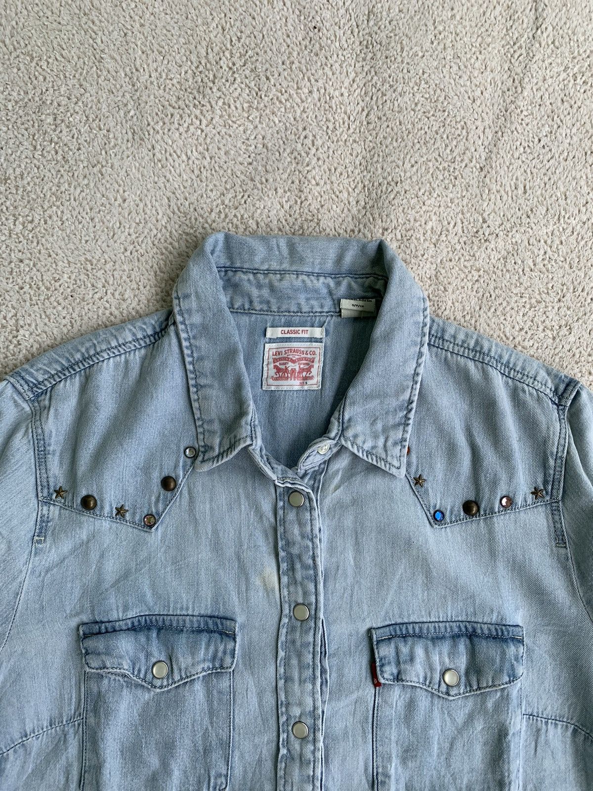 Levi's × Vintage Undefined Blue Faded Shirt Levis Size US S / EU 44-46 / 1 - 5 Thumbnail