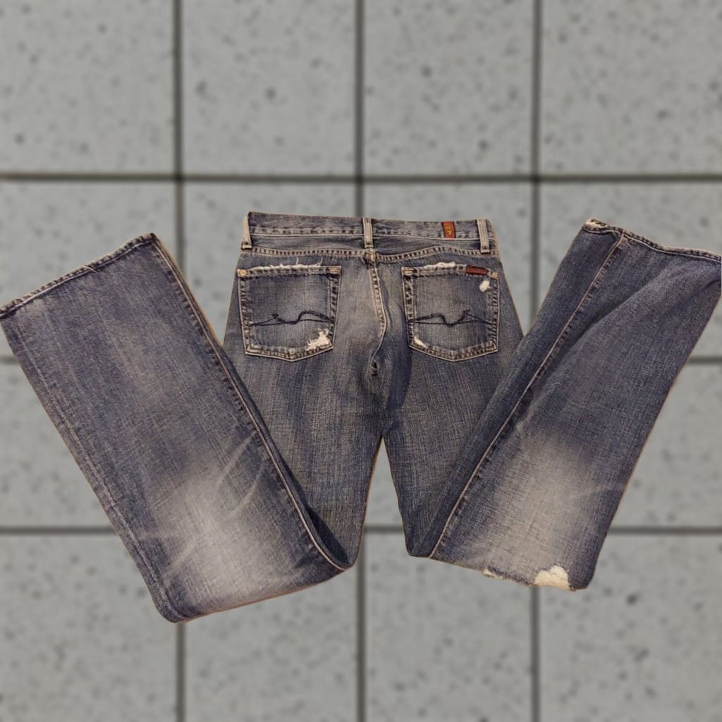 7 For All Mankind Womens 7 For All Mankind Jeans 28 Denim Flare Blue Regular Jeans Womens 28 Denim Flared Flare Jeans Size 28" / US 6 / IT 42 - 1 Thumbnail